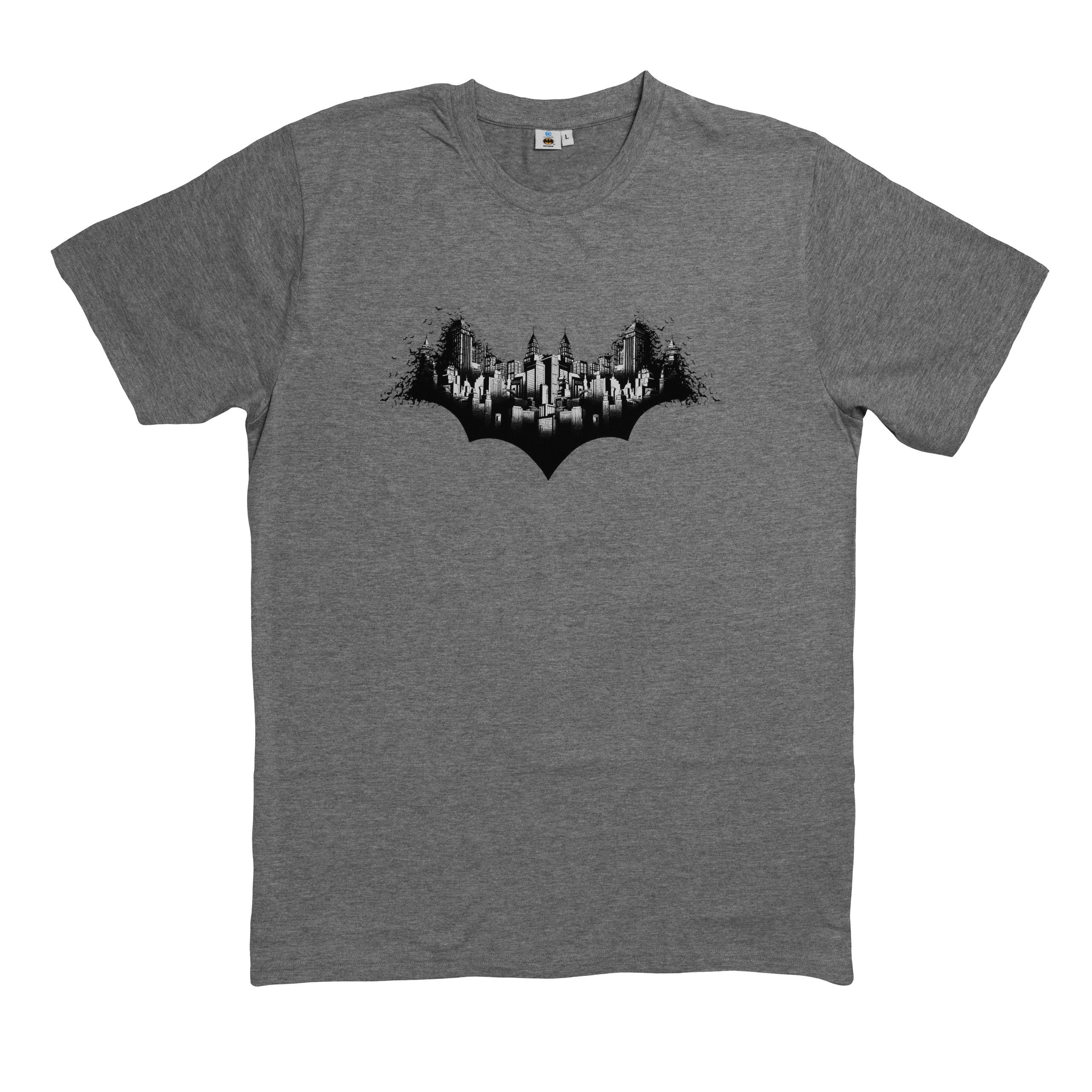 - Comics Batman Grau T-Shirt DC T-Shirt City Labels® Herren United Gotham