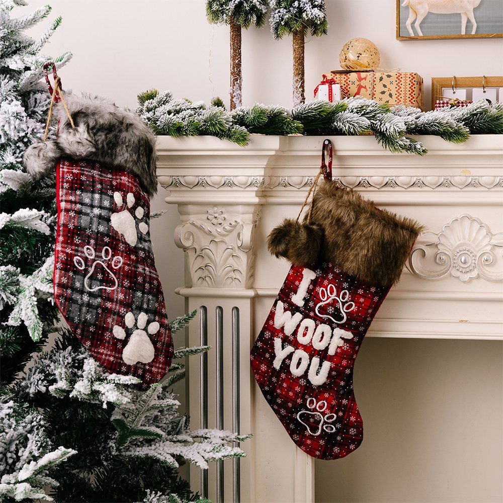 Invanter Weihnachtsdorf Weihnachts dekorative Socken,Weihnachtsdekorationsbedarf