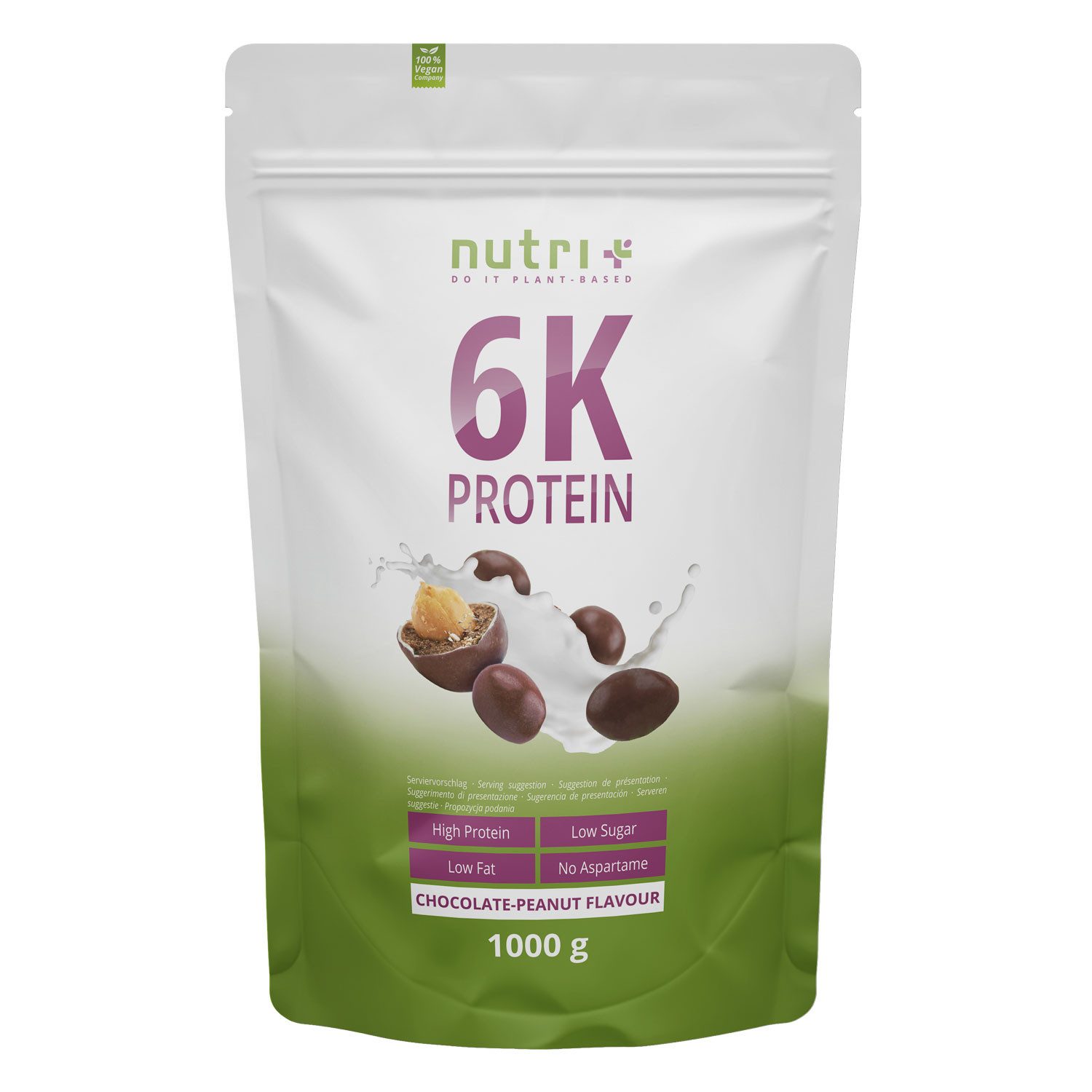 nutri+ Proteinpulver 6K Eiweiß Pulver, 1 er 1000 g