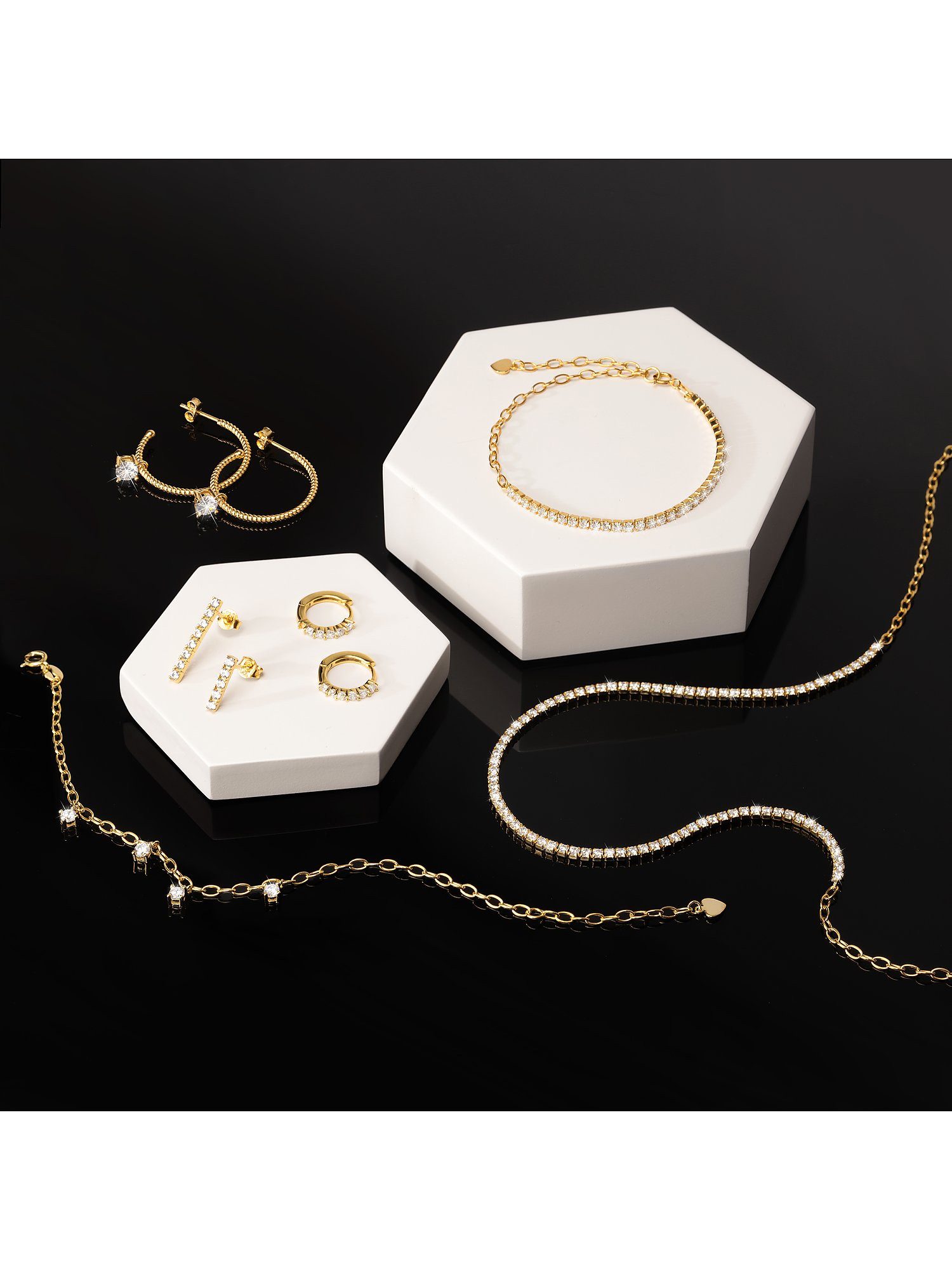 CHRIST Paar Creolen CHRIST Damen-Creolen 925er Silber, recycelt (Paar)