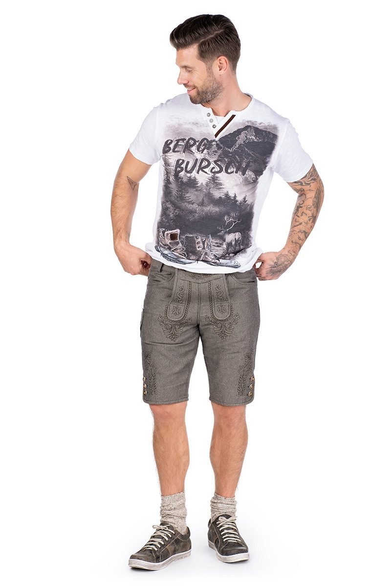 Hangowear Trachtenshirt Trachtenshirt Herren - FREEMAN - weiß – Bild 4 von 5
