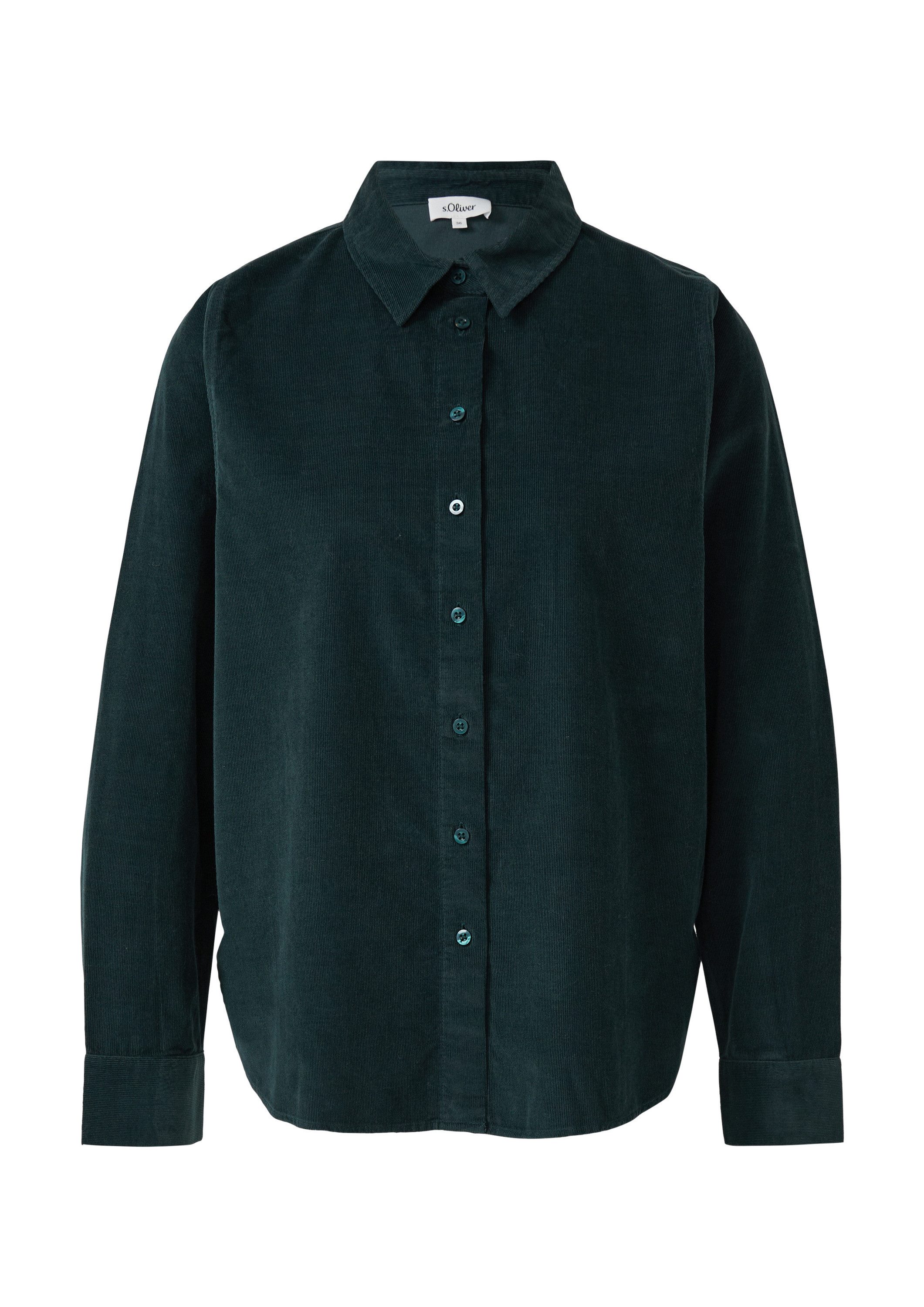s.Oliver Langarmbluse Bluse Feincord-Bluse mit Hemdkragen günstig online kaufen