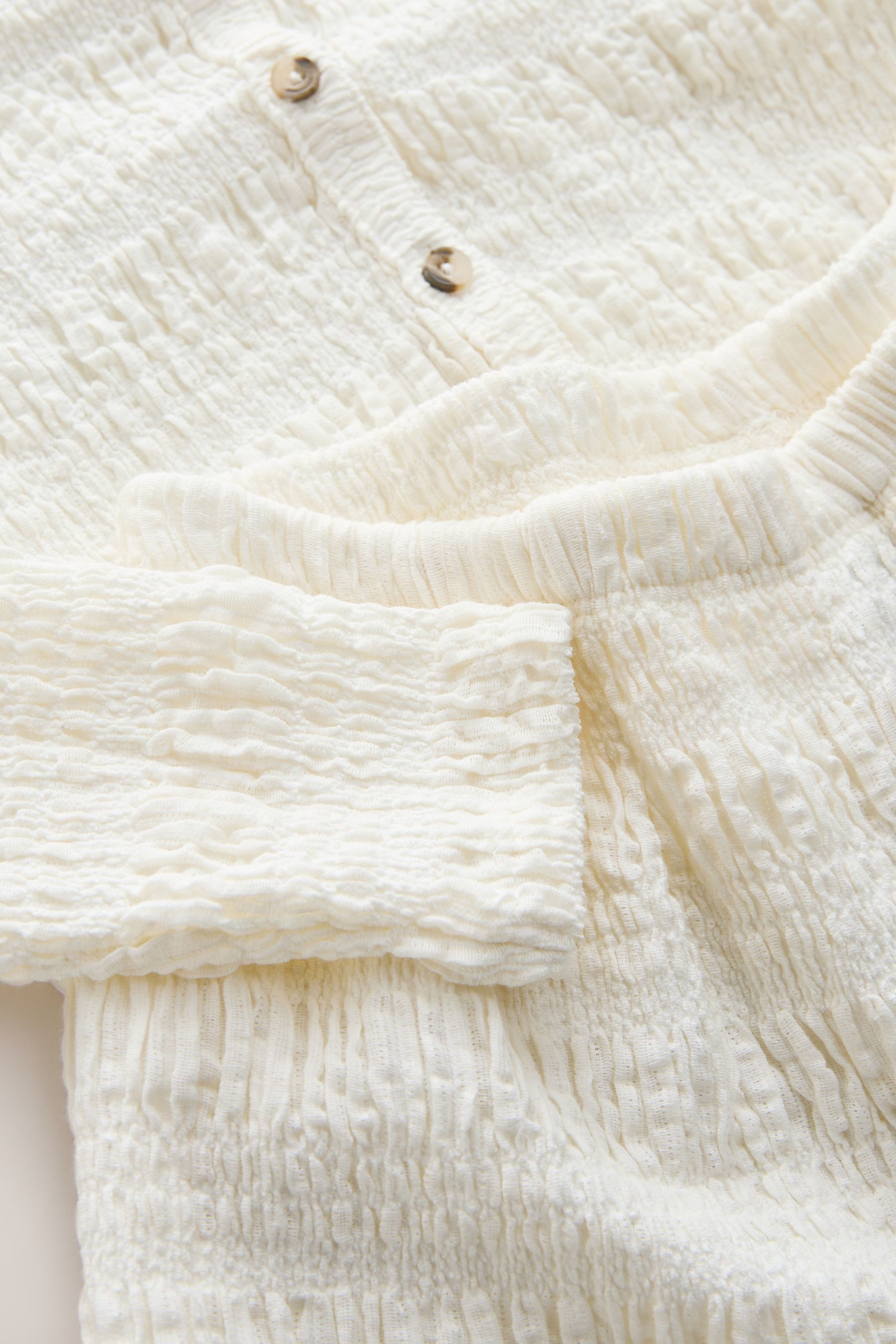 Next Top & Hose Strukturierte Strickjacke und weite Hose im Set (2-tlg)