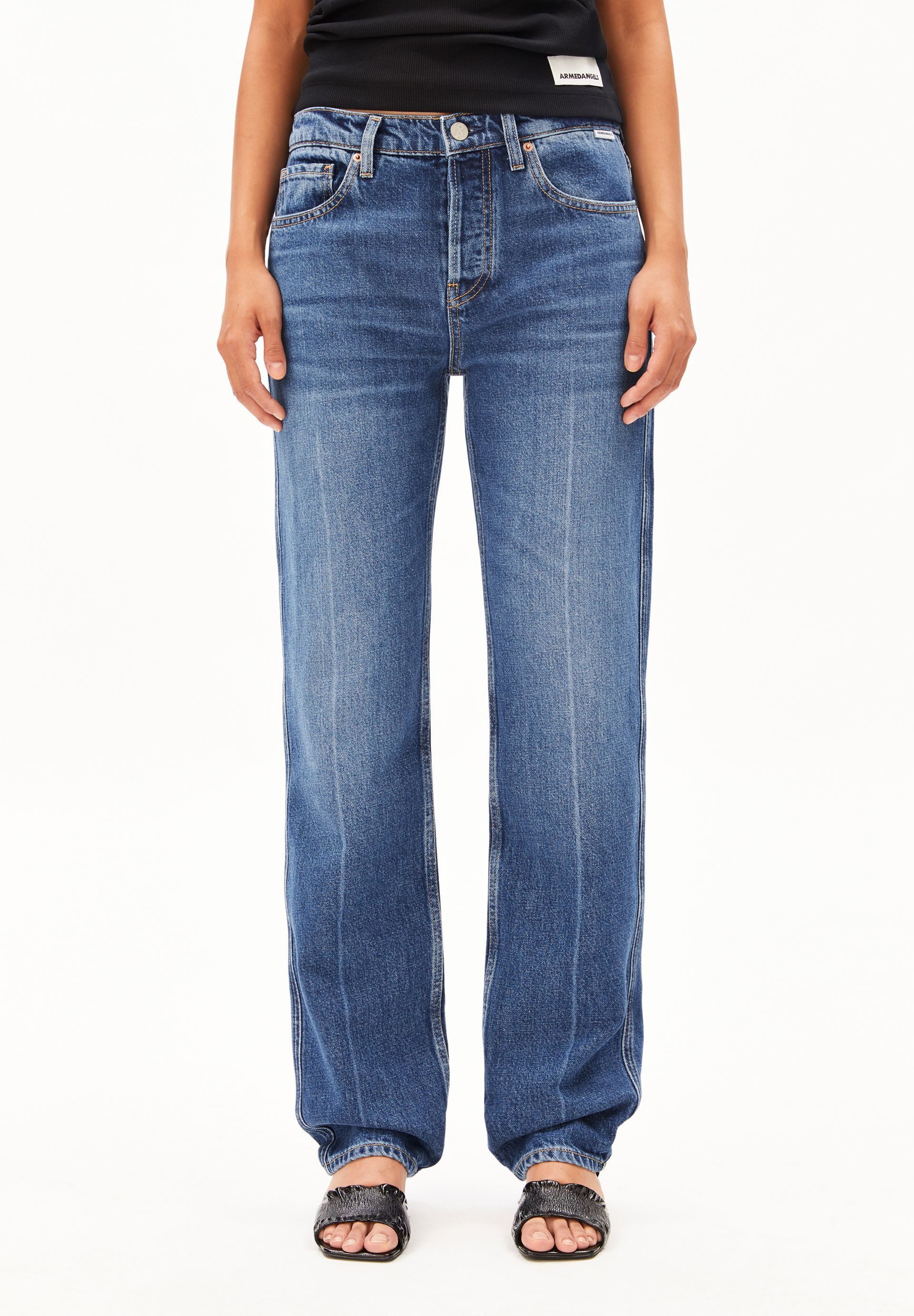 Armedangels Straight-Jeans AAVELINE Straight Jeans aus Lyocell-Baumwoll-Mix (Non-Stretch, Regular Fit) Mid waist