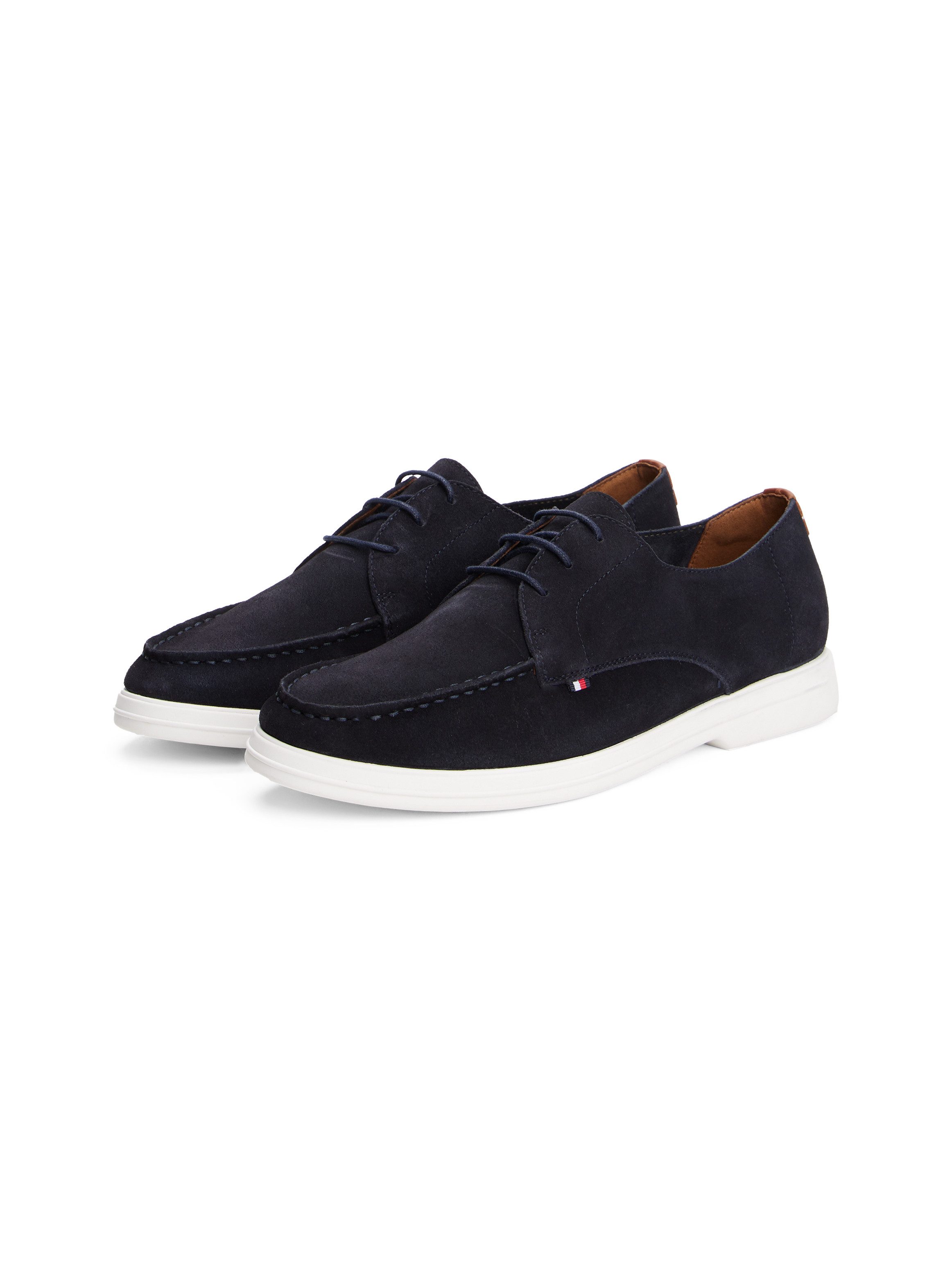 Tommy Hilfiger TOMMY HILFIGER SUEDE MOC T DERBY Schnürschuh, Schnürschuh, Halbschuh, Businesschuh mit Mokassin-Naht