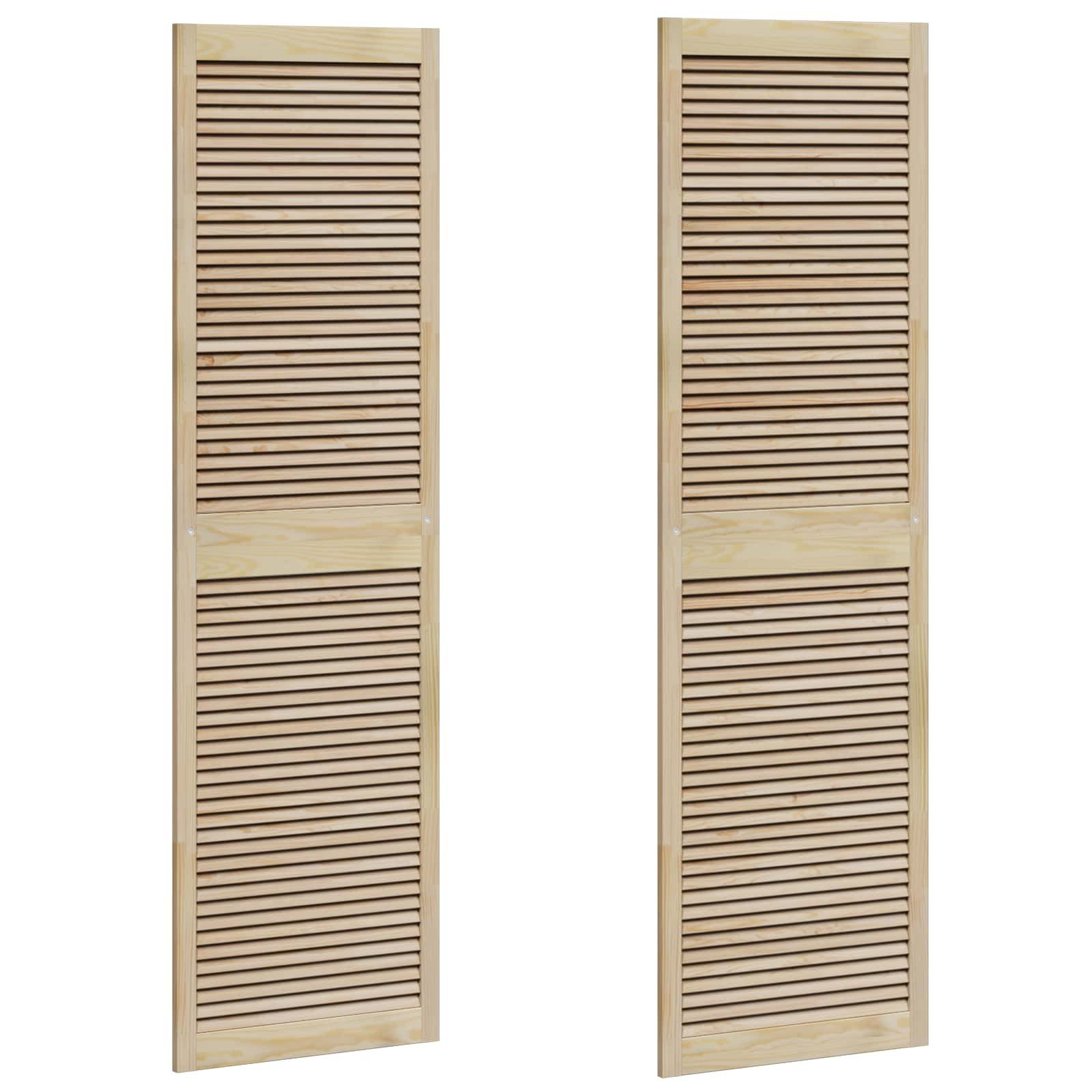 vidaXL Schranktür Schranktür mit Tür 2 stk. Natur 201 x 2,1 x 59,5 cm (2 St)