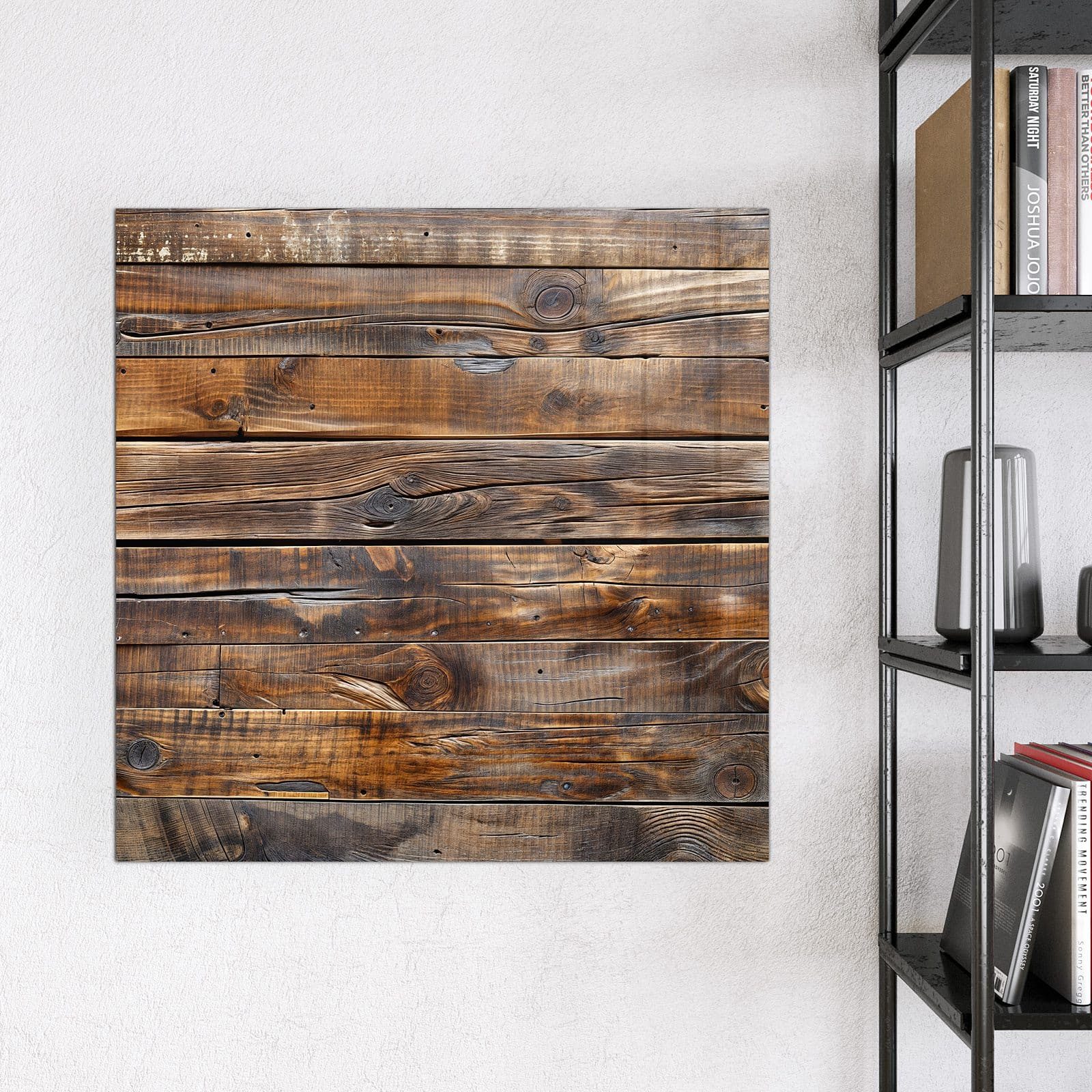 Primedeco Magnettafel Glas Holzmaserung Pinnwand Whiteboard beschreibbar, (Inklusive Stift, Magnete und Montagematerial, 1-tlg., 9 verschiedene Größen), Magnetisch und Beschreibbar