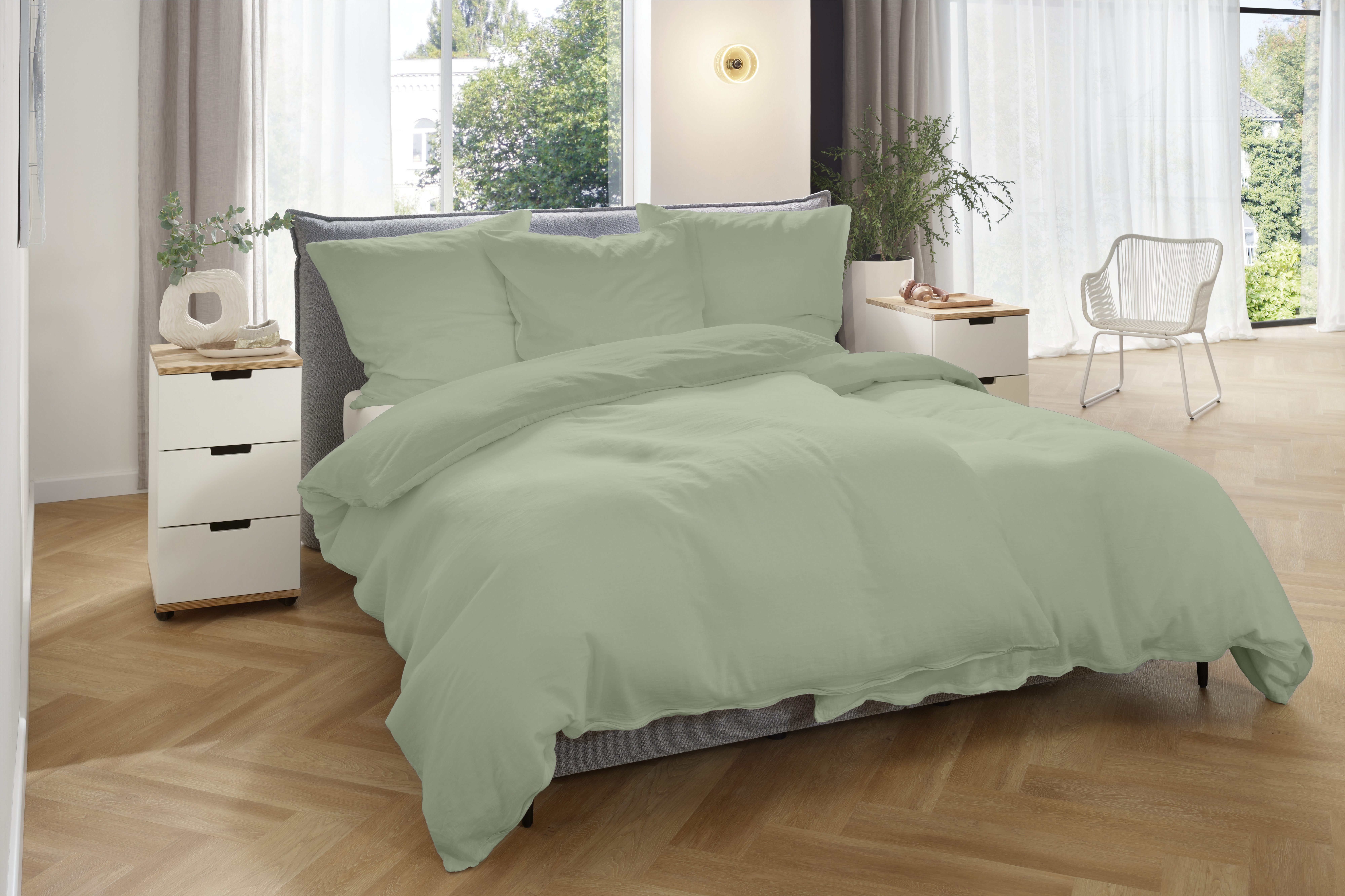 Primera Bettwäsche Halbleinen-Bettwäsche, Halbleinen, 2 teilig, Uni