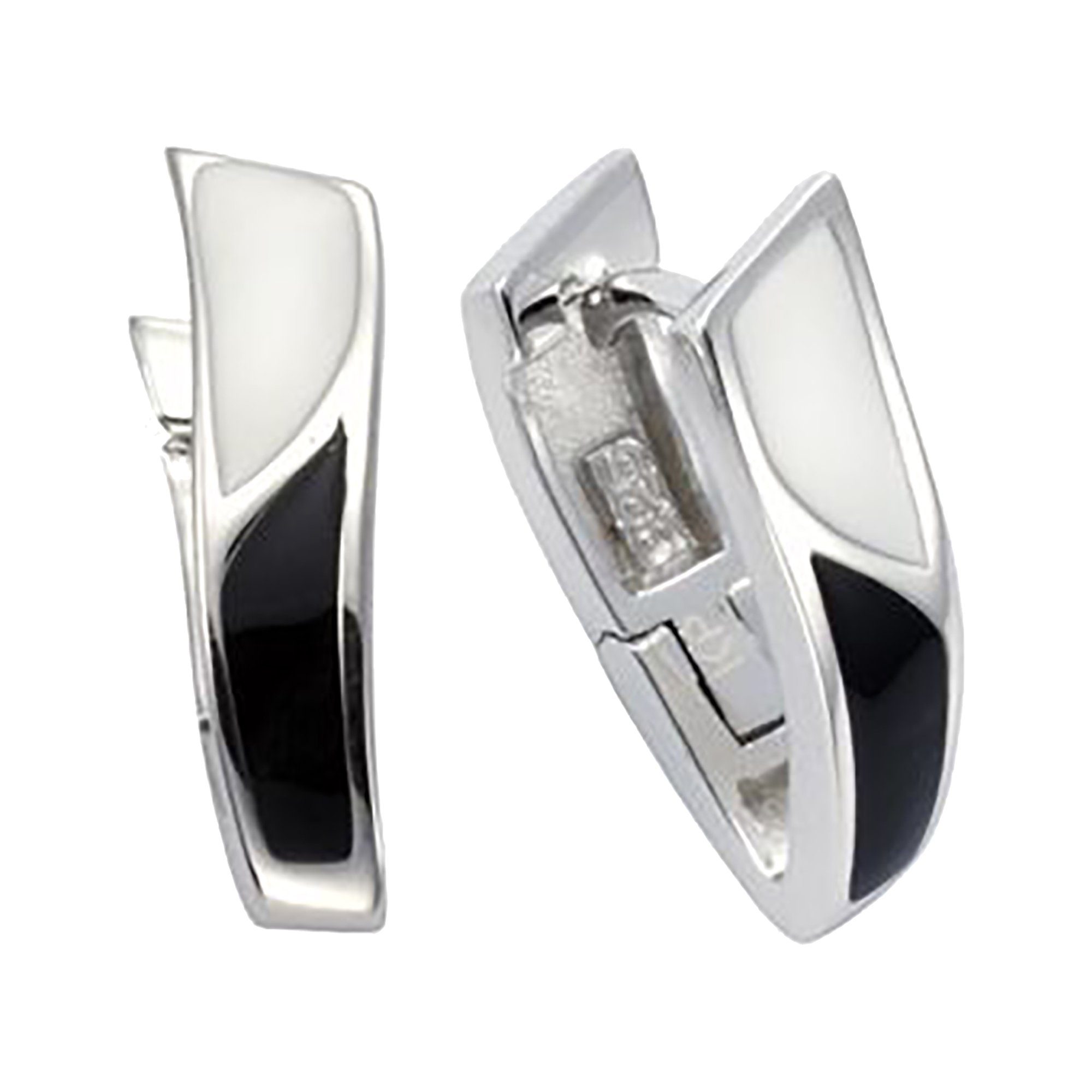 Paar Creolen 925/- Sterling Silber Lack