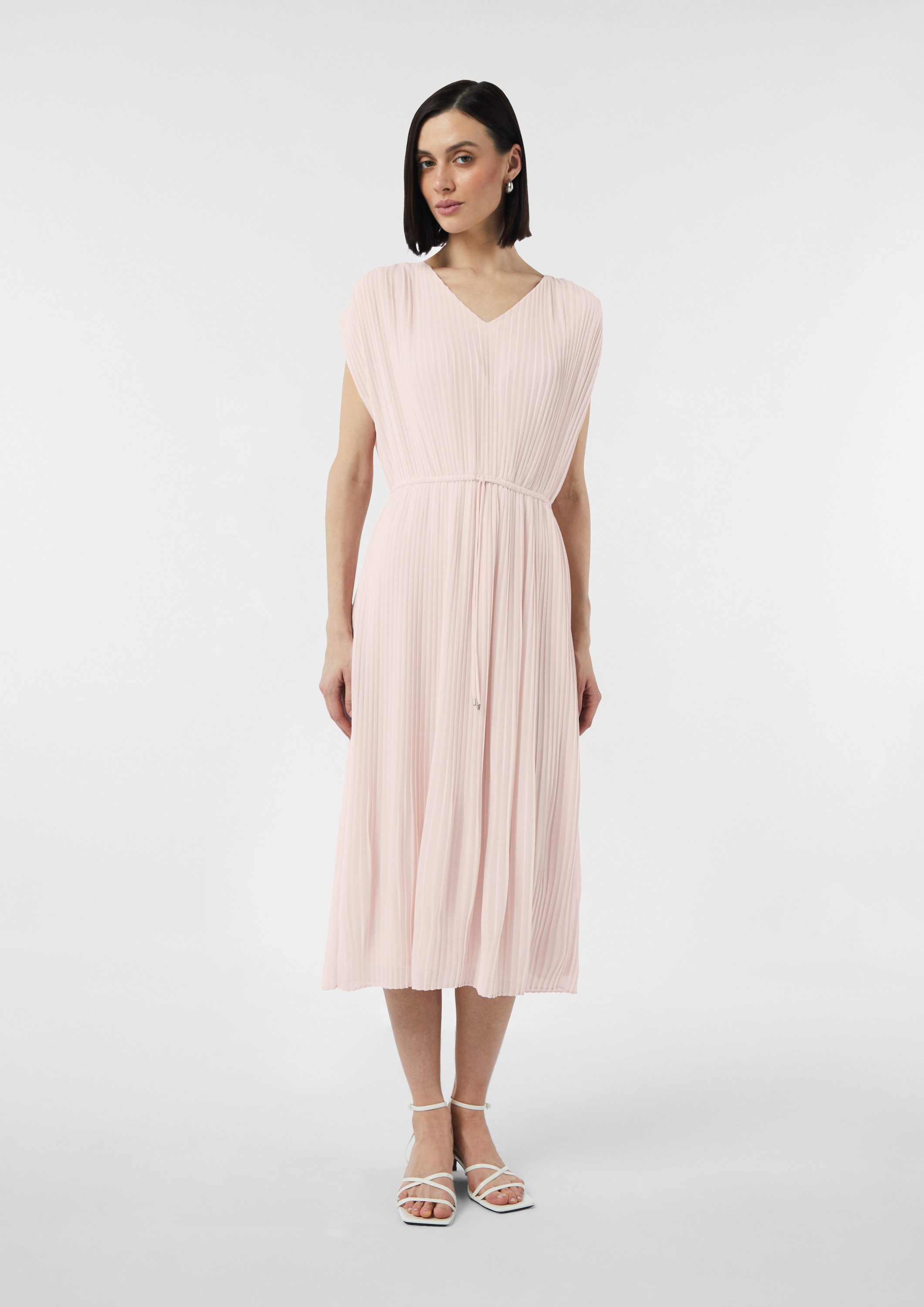 comma Midikleid Kleid Plissiertes Midikleid aus günstig online kaufen