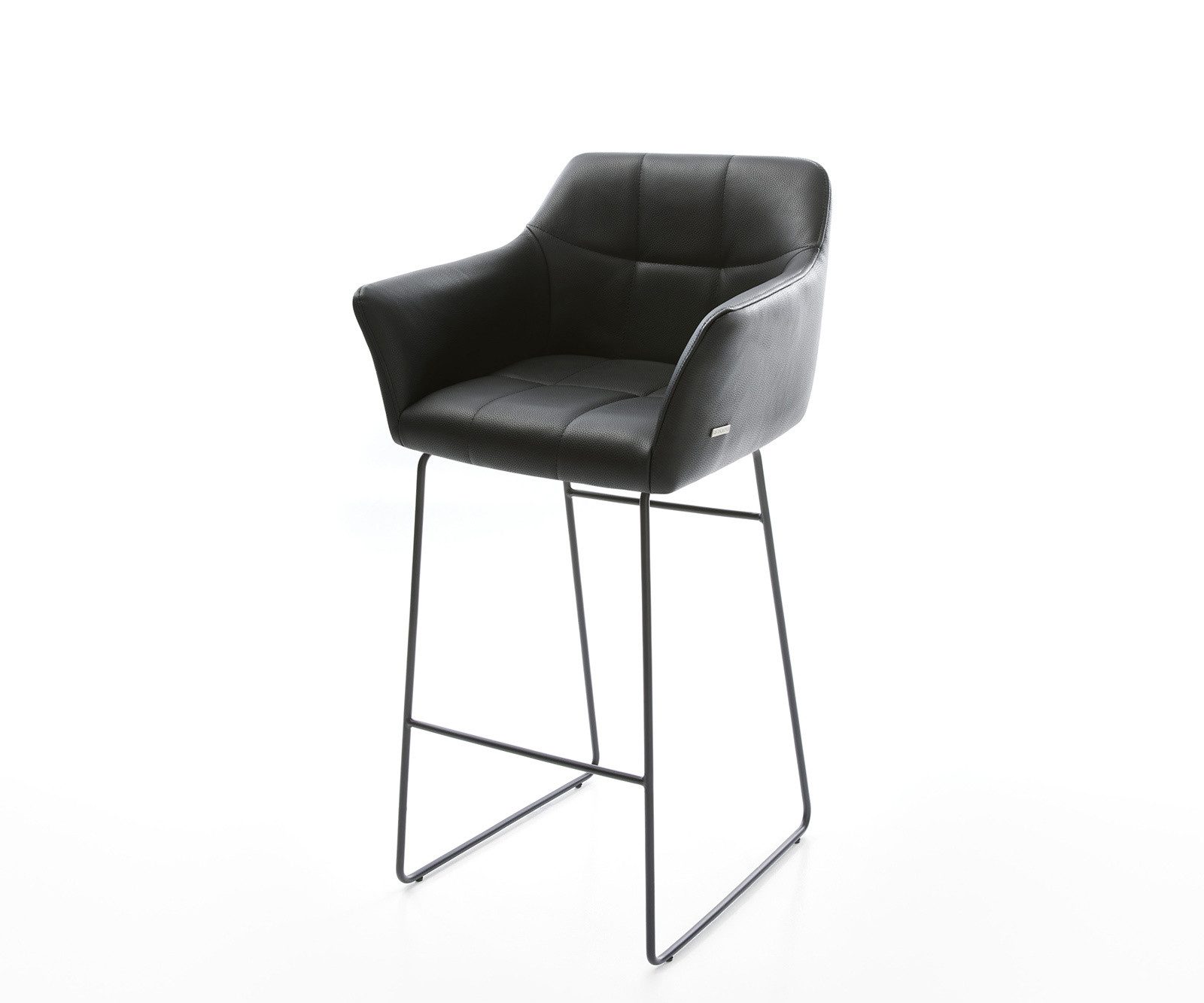 DELIFE Barhocker Yulo-Flex, Kufengestell Metall Echt-Leder günstig online kaufen