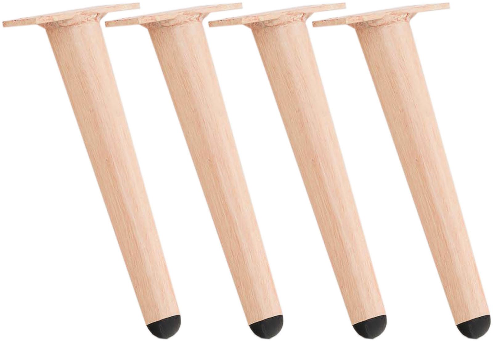 furnicato Möbelfuß Möbelfüße 21-31 cm hellbraun, (1-St)