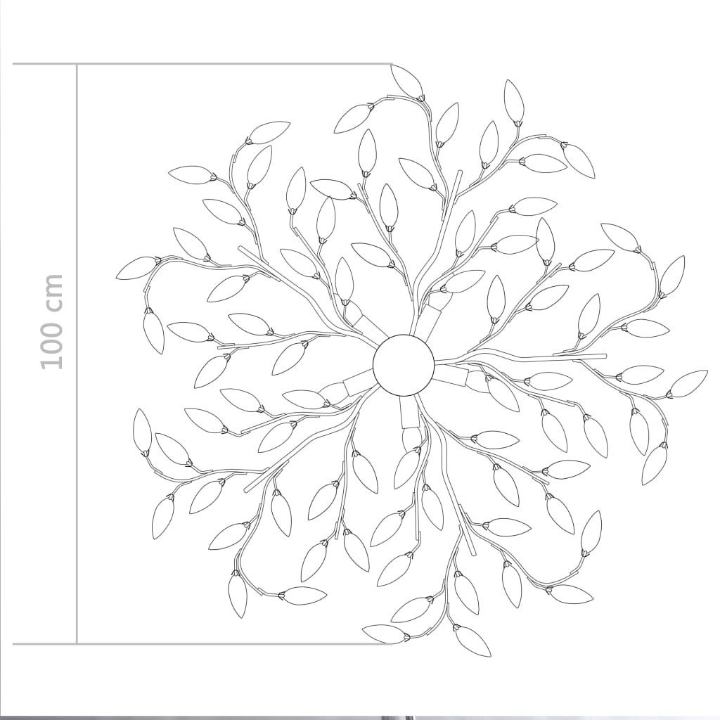 vidaXL Deckenleuchten Deckenlampe Lampe Leuchte Deckenleuchte mit Acrylglas-Blätter für 5 x