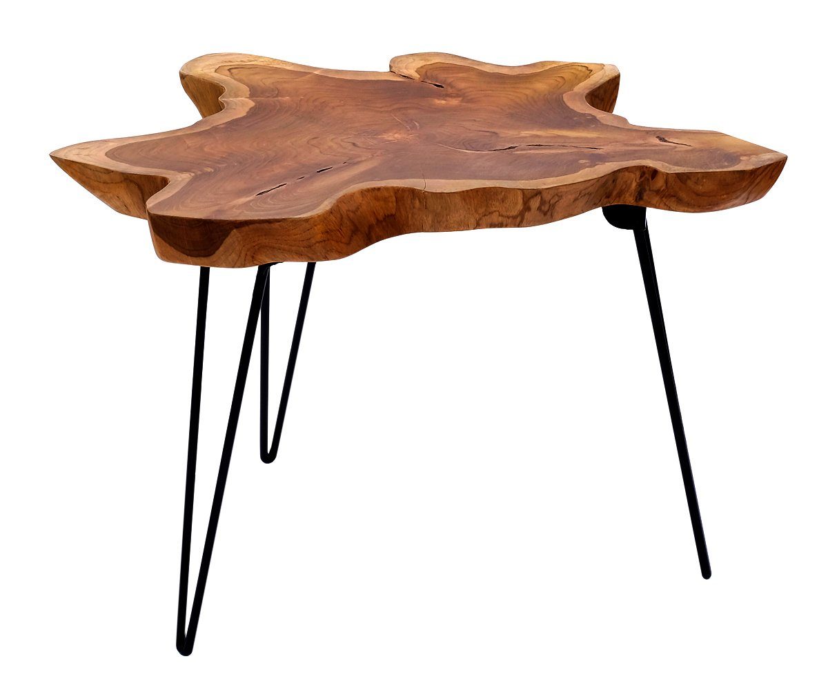 Brillibrum Beistelltisch Couchtisch Teak Holz Metall günstig online kaufen