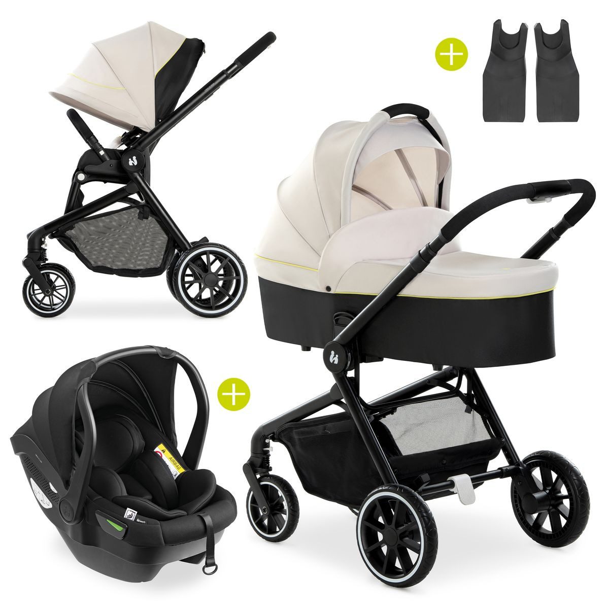Kombi-Kinderwagen Move so Simply - Beige Neon