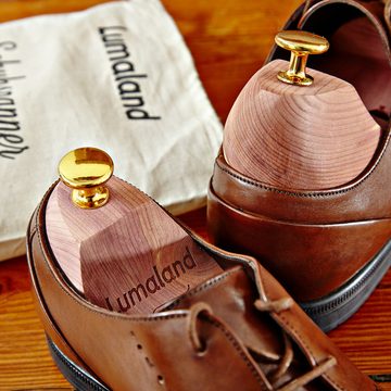 Lumaland Schuhspanner hochwertiger Schuhspanner aus Zedernholz (2-tlg), hochwertiger Schuhspanner aus Zedernholz 40/41