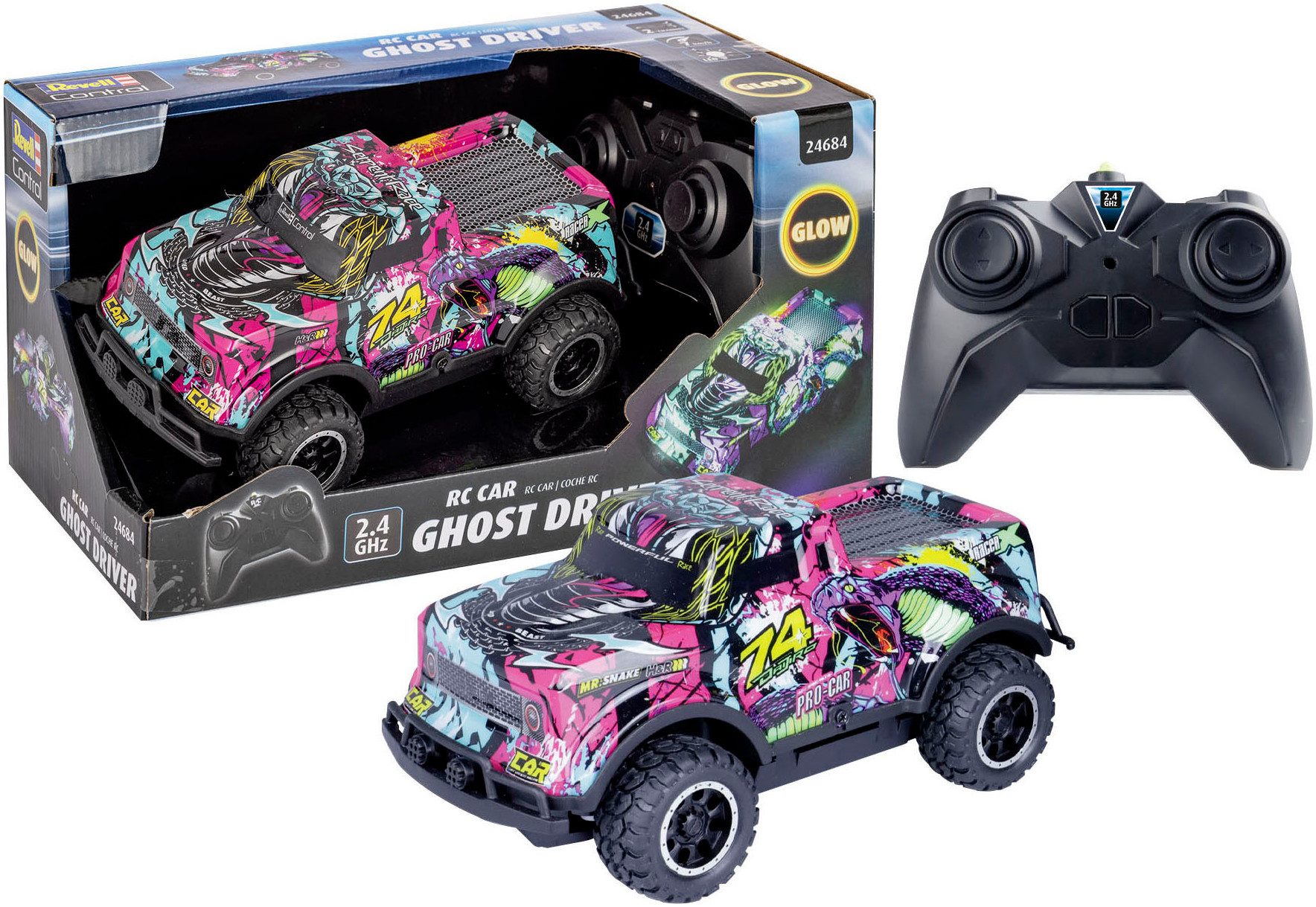 RC-Monstertruck Revell® control, Ghost Driver, 2,4 GHZ, lila