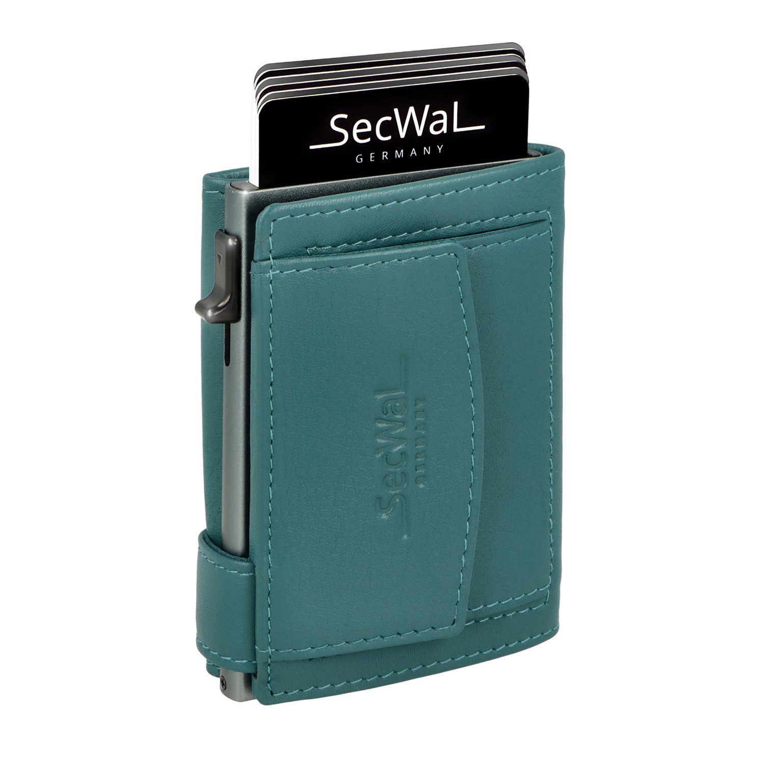 SecWal Geldbörse, Kartenetui mit Münzfach Druckknopf, Slim Wallet, RFID Schutz, Geldbeutel klein, für Damen und Herren