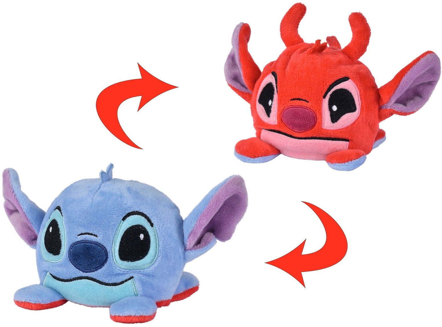 SIMBA Plüschfigur Stofftier Disney Lilo+Stitch Leroy / Stitch Wendepl. 8cm 6315870363