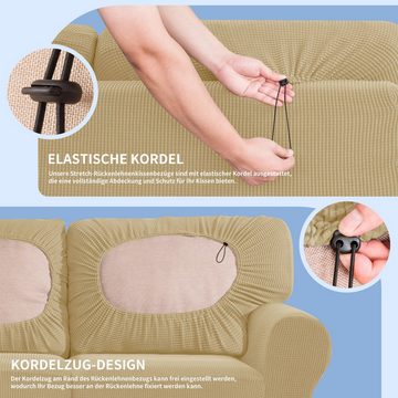 Sofahusse 1/2/3 Sitze Waschbarer Stretch Sofabezug, SUBRTEX, Dehnbarer waschbarer Stoff, Jacquard-dehnbare