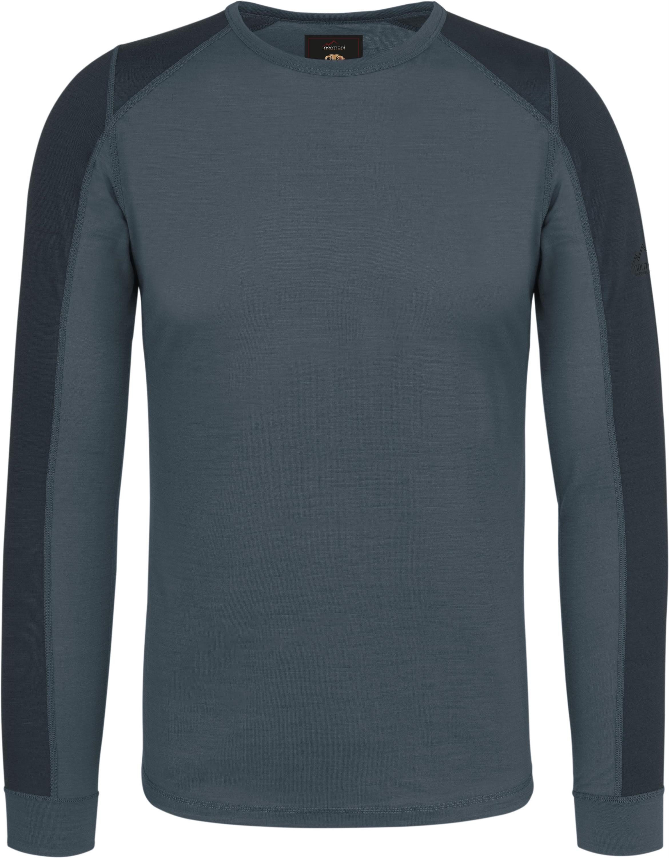 normani Langarmshirt Herren Merino Langarm Devonport Ultraleichtes Outdoor Sommer Shirt - 100 % RWS Merinowolle