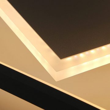 ZMH LED Deckenleuchte LED Deckenlampe - 44W Dimmbar im QuadratischWeiß für Schlafzimmer, LED fest integriert