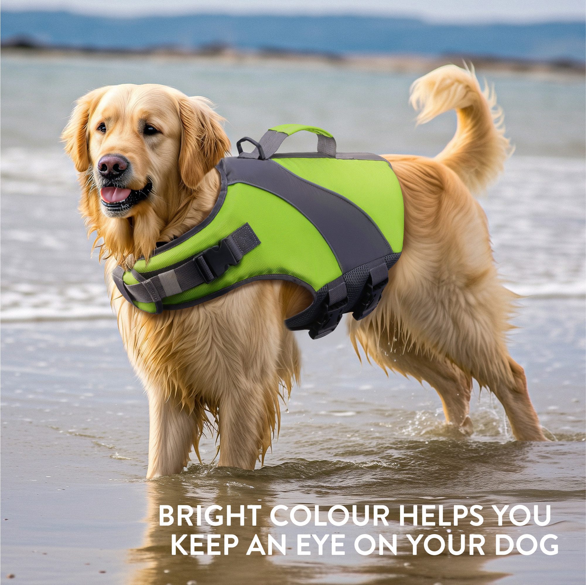 Thumbnail - Navaris Hundejacke Hundeschwimmweste - Schwimmweste für Hunde - Verstellbare Größe
