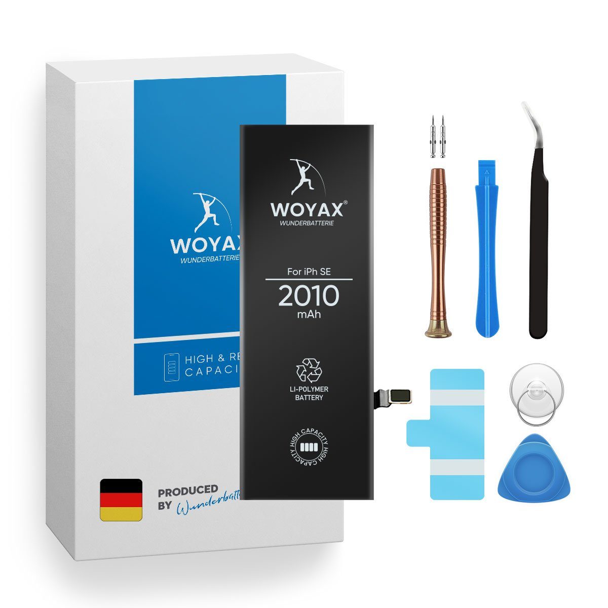 Woyax Wunderbatterie Akku für iPhone SE 2010 mAh Hohe Kapazität Ersatzakku Handy-Akku