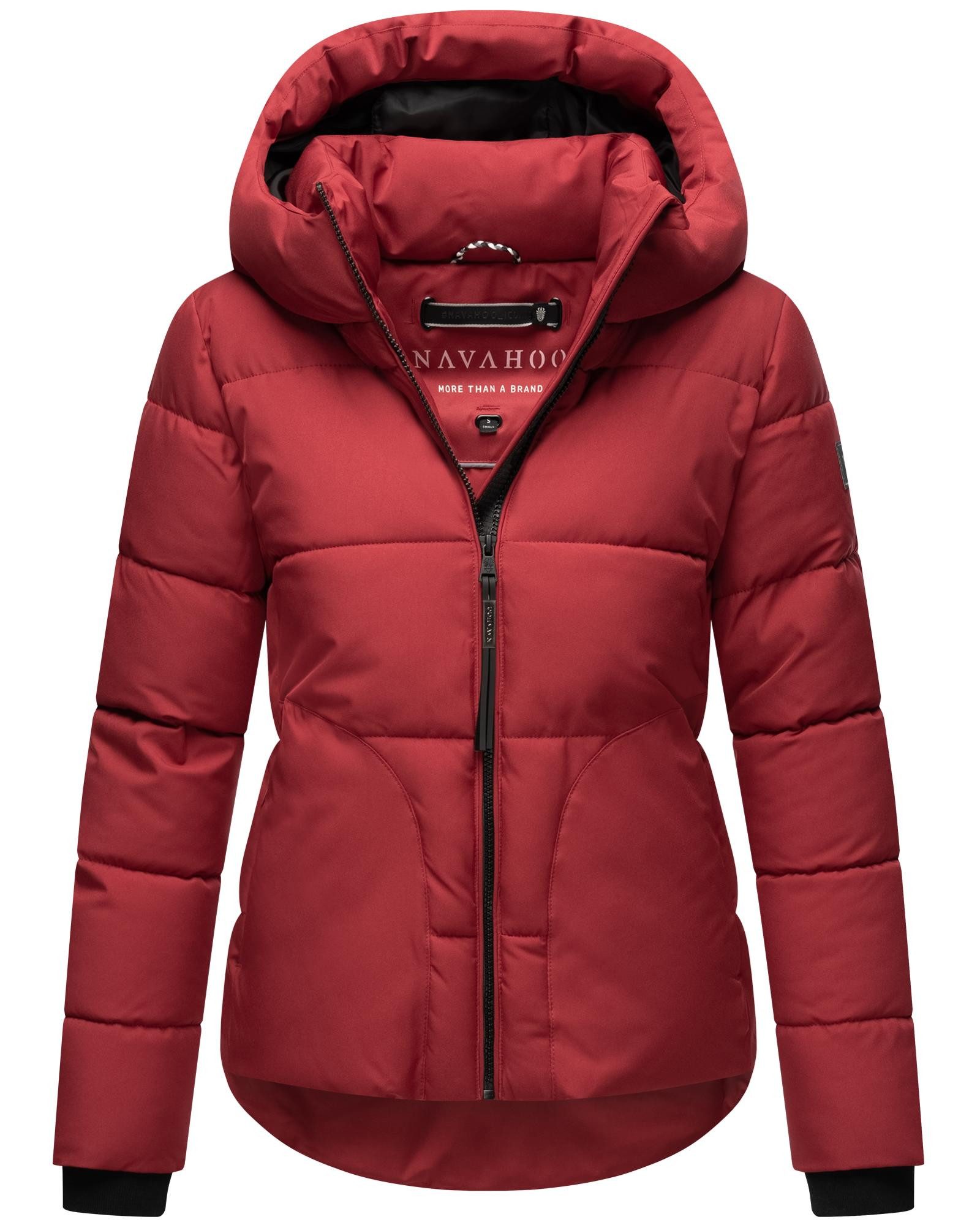 Navahoo Steppjacke Lachperle XIV Kurze gesteppte Damen Winterjacke mit hohem Kragen und Kapuze