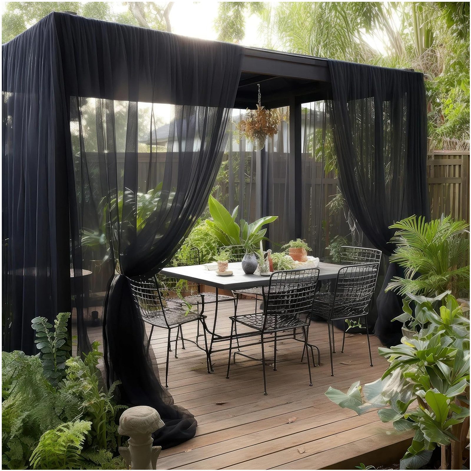 Qelus Gardine Transparente Voile für Balkon günstig online kaufen