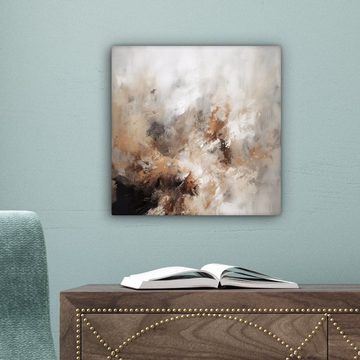 OneMillionCanvasses® Leinwandbild Farbe - Abstrakt - Beige - Kunst, (1 St), Leinwand Bilder für Wohnzimmer Schlafzimmer, 20x20 cm