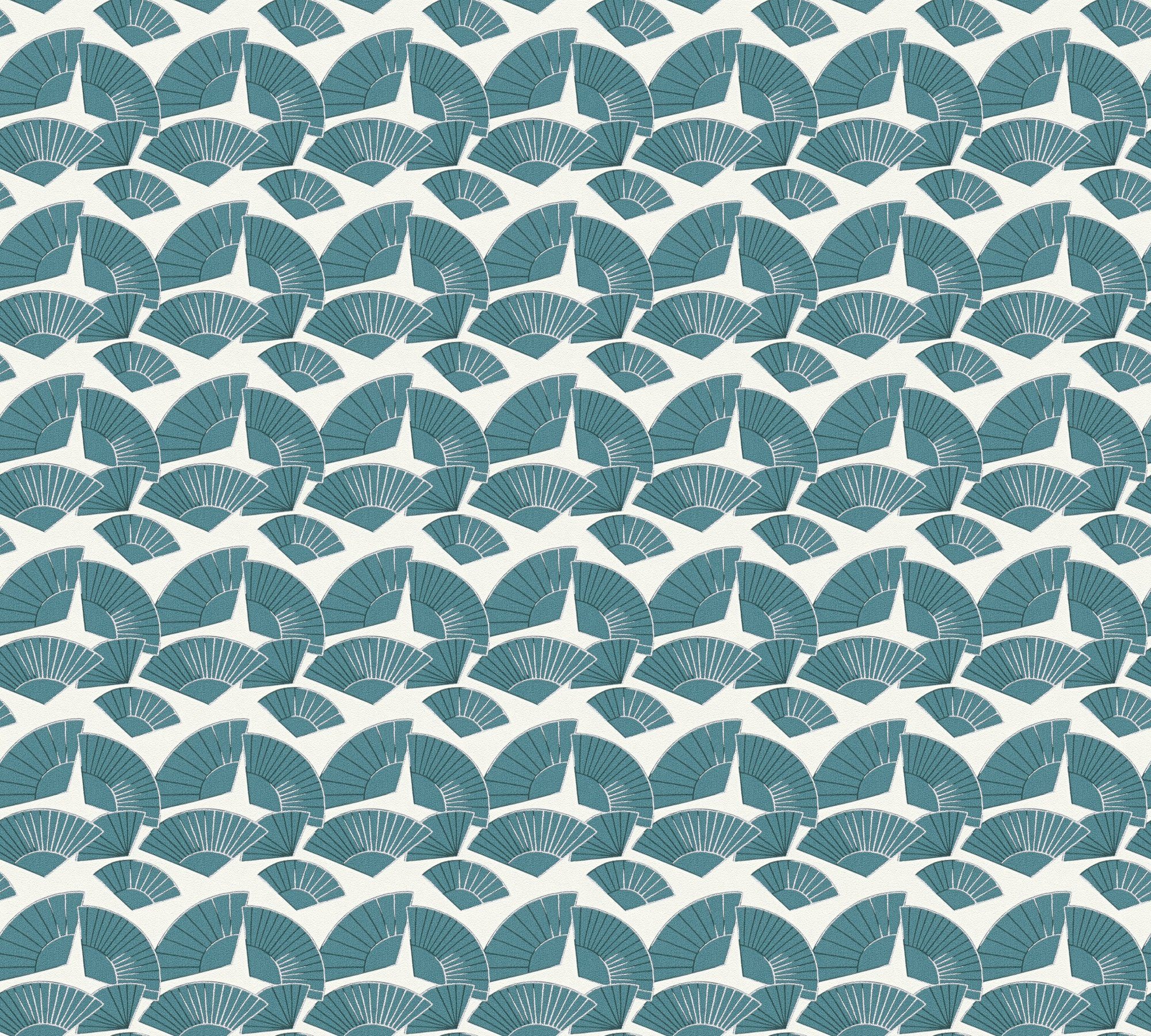 Architects Paper Vliestapete Fan, glatt, Motiv, abstrakt, naturalistisch, Geometrische Tapete Designer Metallic Tapeten Wohnzimmer Schlafzimmer