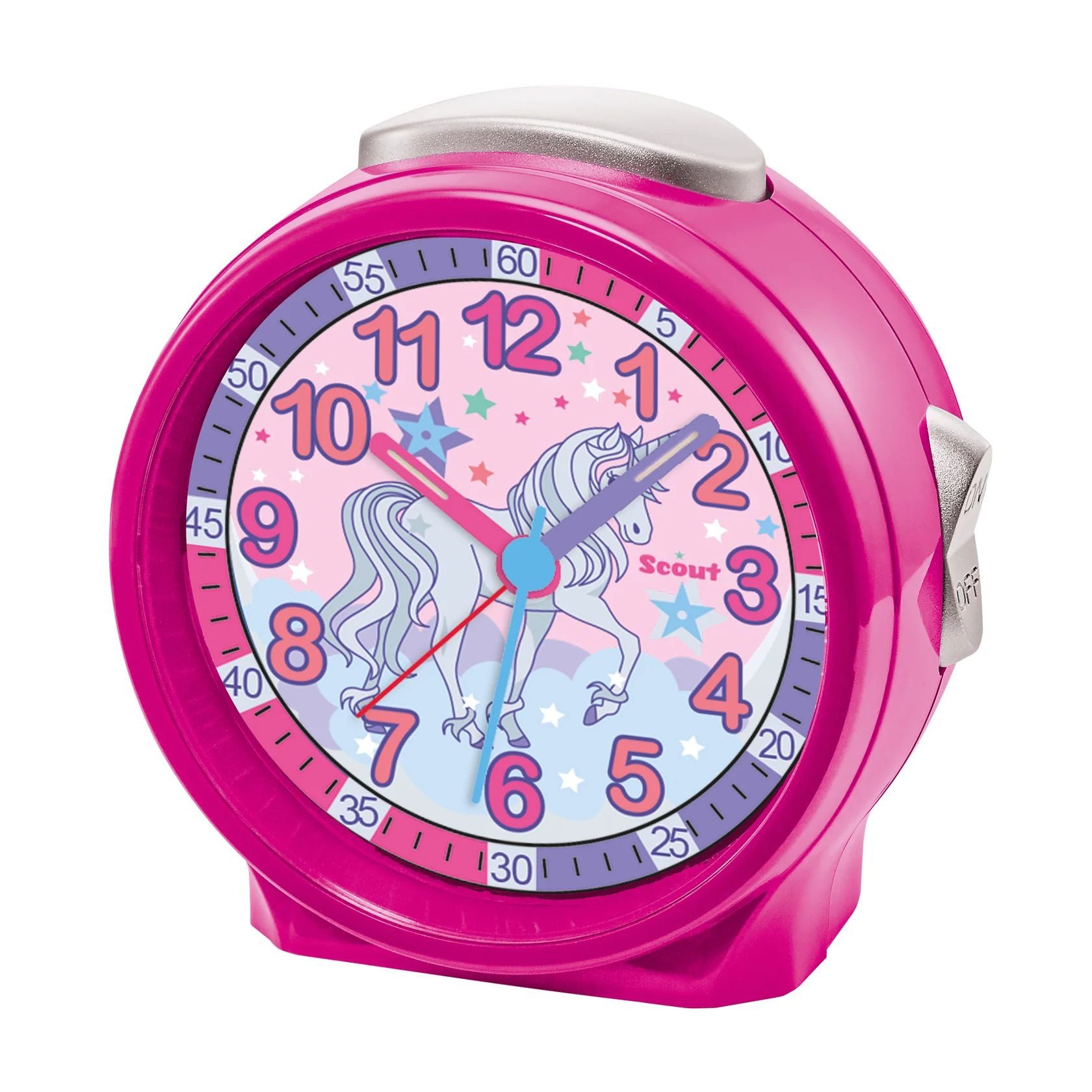 Scout Kinderwecker 166000011 Friends Einhorn Rosa Lernwecker 10 cm