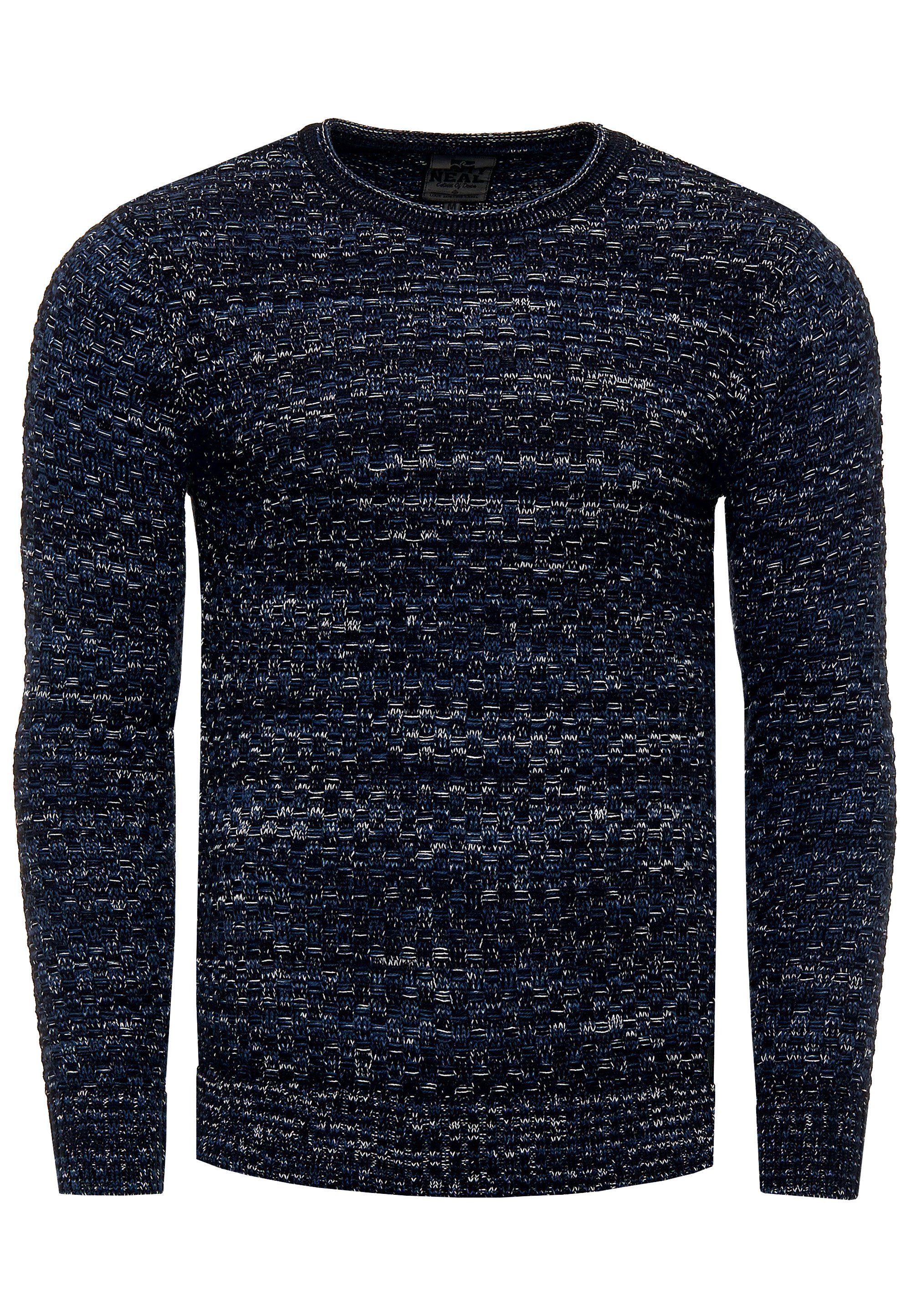 Rusty Neal Strickpullover im melierten Design