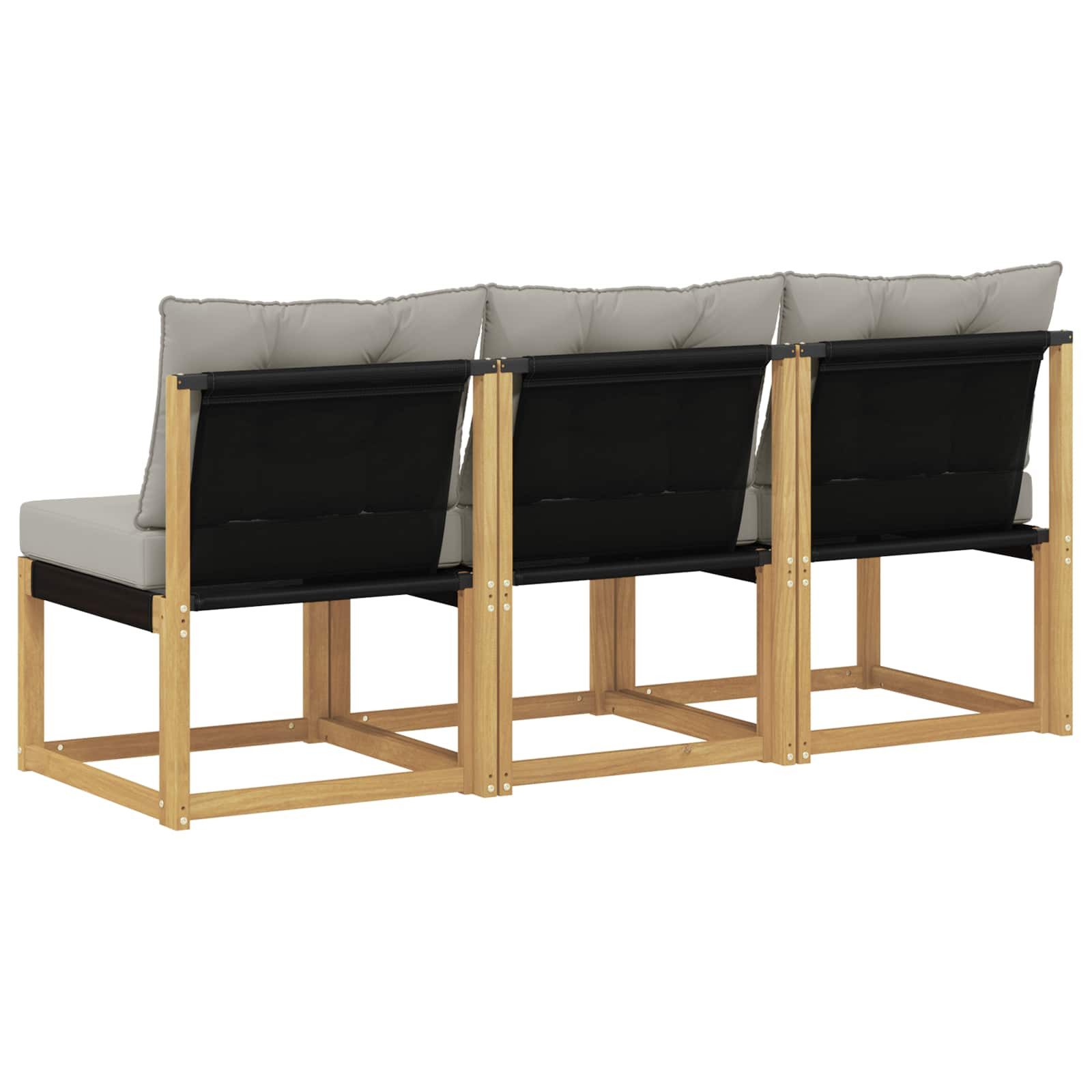 vidaXL Sofaelement 3 Stück Outdoor Mittelsofa (3 St)