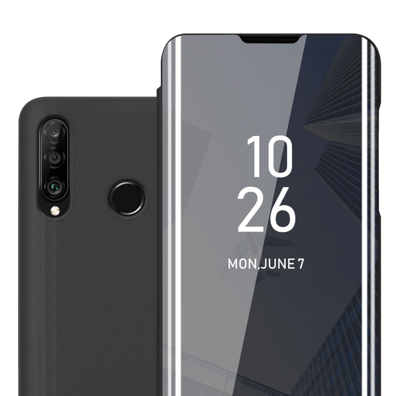 Cadorabo Handyhülle für Huawei P30 LITE Hülle Huawei P30 LITE, Klappbare Handy Schutzhülle - Hülle - mit Standfunktion und Kartenfach