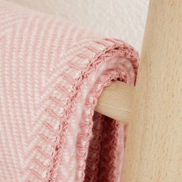 Wolldecke leichte Decke Finn Made in Germany - Kuscheldecken fürs Sofa, RIEMA Germany, nachhaltig aus 100% biologischer Baumwolle, weiche Sofadecke OEKO-TEX