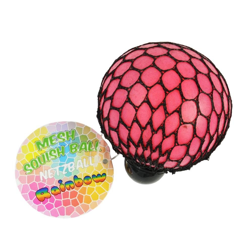 Kögler (Set, 6,5 cm x Ball Rainbow Squishy Pack) 4 4er Antistress Ø Spielball Mesh Netzball