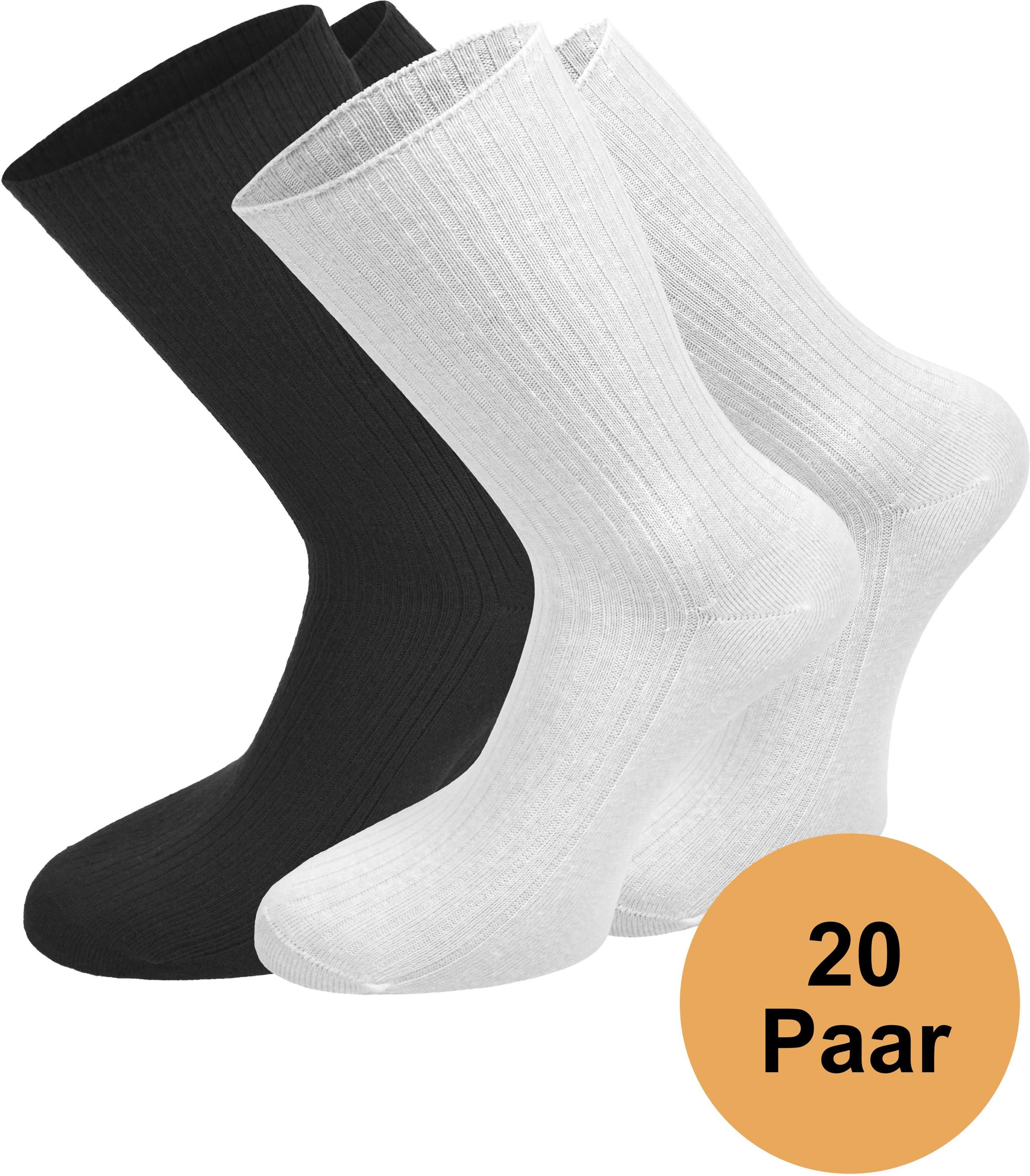 Diabetikersocken 20 Paar Baumwollsocken Unisex