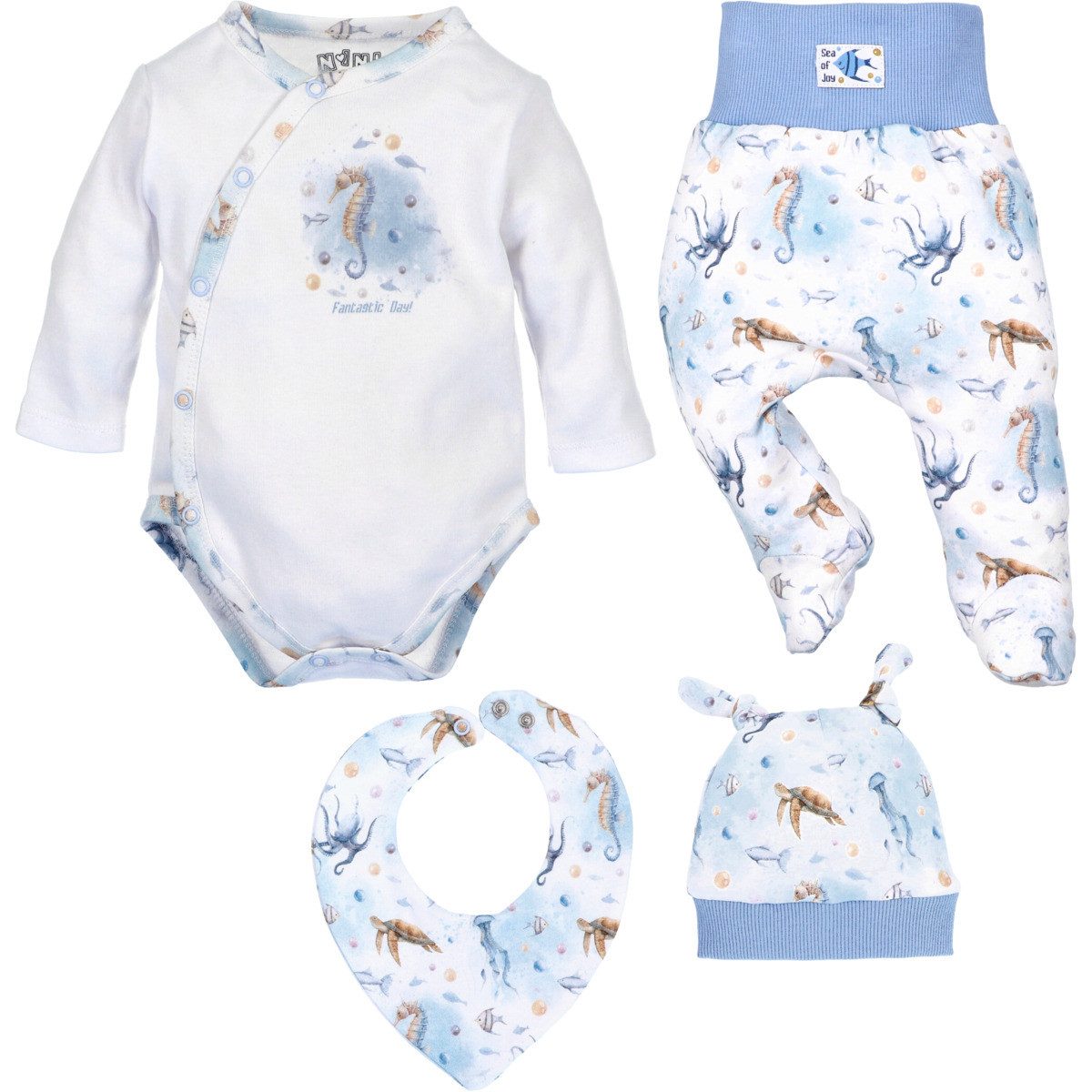 NINI Erstausstattungspaket Meerestiere Unisex Kinder (Pack, 4-tlg., 4)