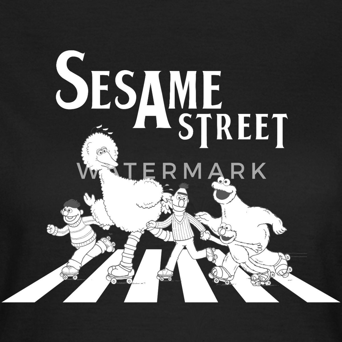 Spreadshirt T-Shirt Sesamstraße Zebrastreifen Klassiker Frauen T-Shirt (1-tlg)