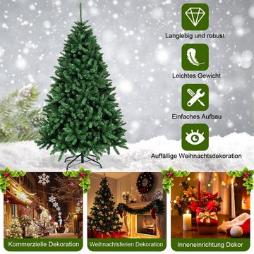 COSTWAY Künstlicher Weihnachtsbaum »Tannenbaum«, 180cm, PVC Nadeln, mit Metallständer, Grün
