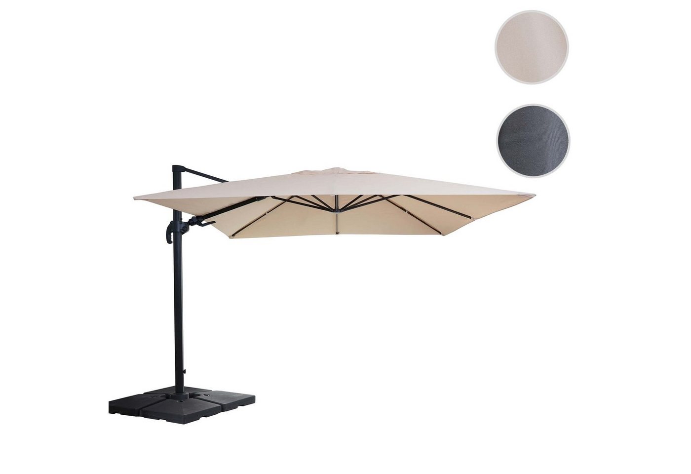 Thumbnail - MCW Ampelschirm MCW-A96-15, LxB: 300x400 cm, Mit 5-facher Höhen-/ Neigungswinkelverstellung, Windwiderstandsklasse2