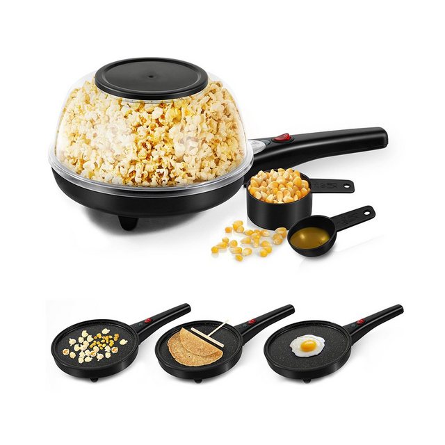 Housruse Popcornmaschine Automatische Popcornmaschine Multifunktionale Pfannkuchenmaschine