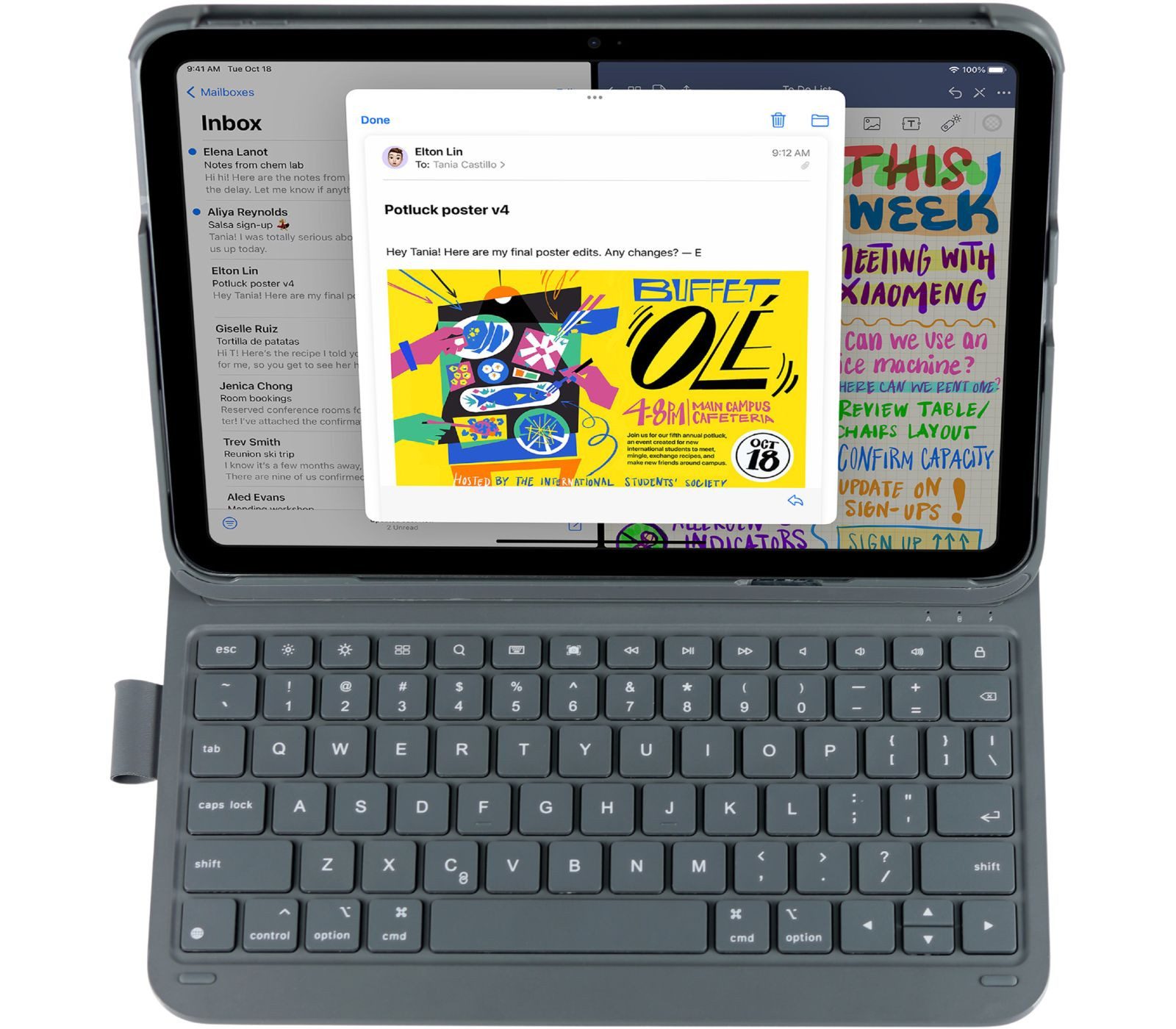 Deqster Slim PRO Keyboard 10.9"/11", QWERTZ, Deutsch, Mechanischer Switch, App Tastatur