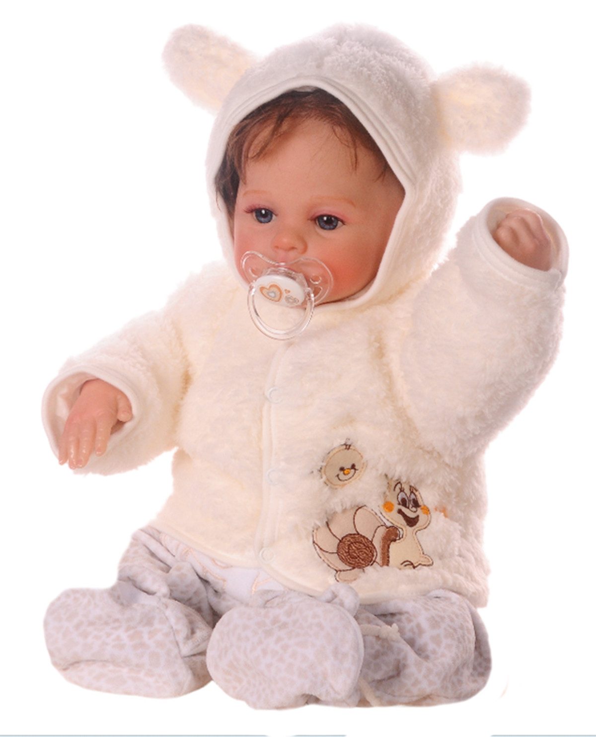 La Bortini Fleecejacke Babyjacke Baby Jacke Fleecejacke für Neugeborene kuschelig, weich, warm, 44 50 56 62 68 74