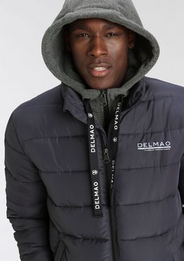 DELMAO Steppjacke 2 in 1 Effekt mit heraustrennbarem Kapuzen Fleece Einsatz-NEUE MARKE!