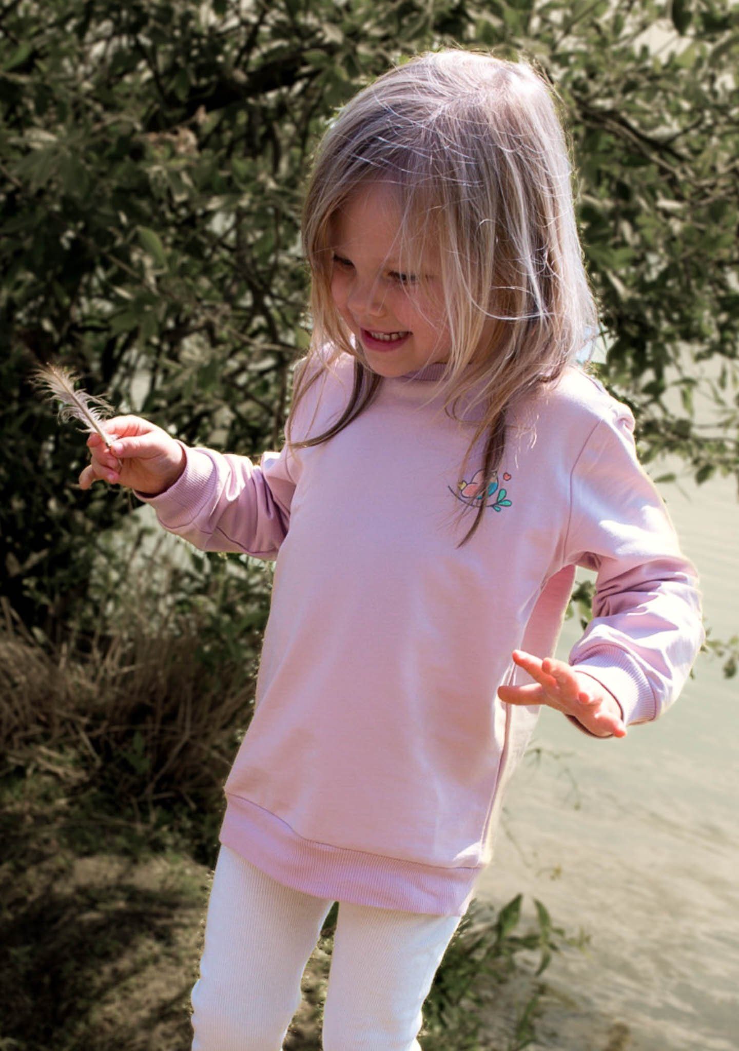 Sweatshirt Noah's 100% in Baumwolle Kinder Ark Baumwolle, aus Pullover für Unifarben Flieder