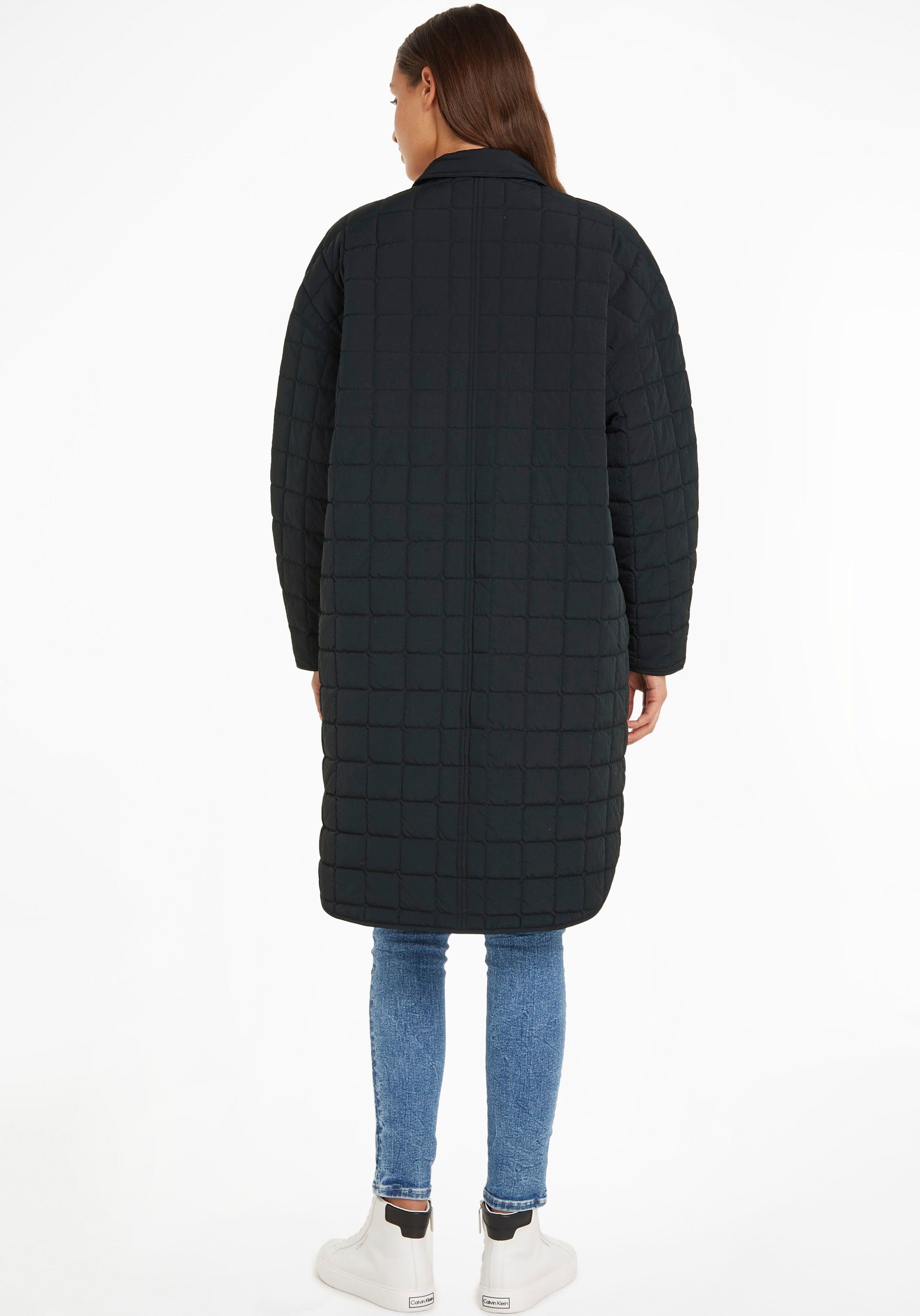 Calvin Klein LONG QUILTED Jeans Steppmantel COAT UTILITY