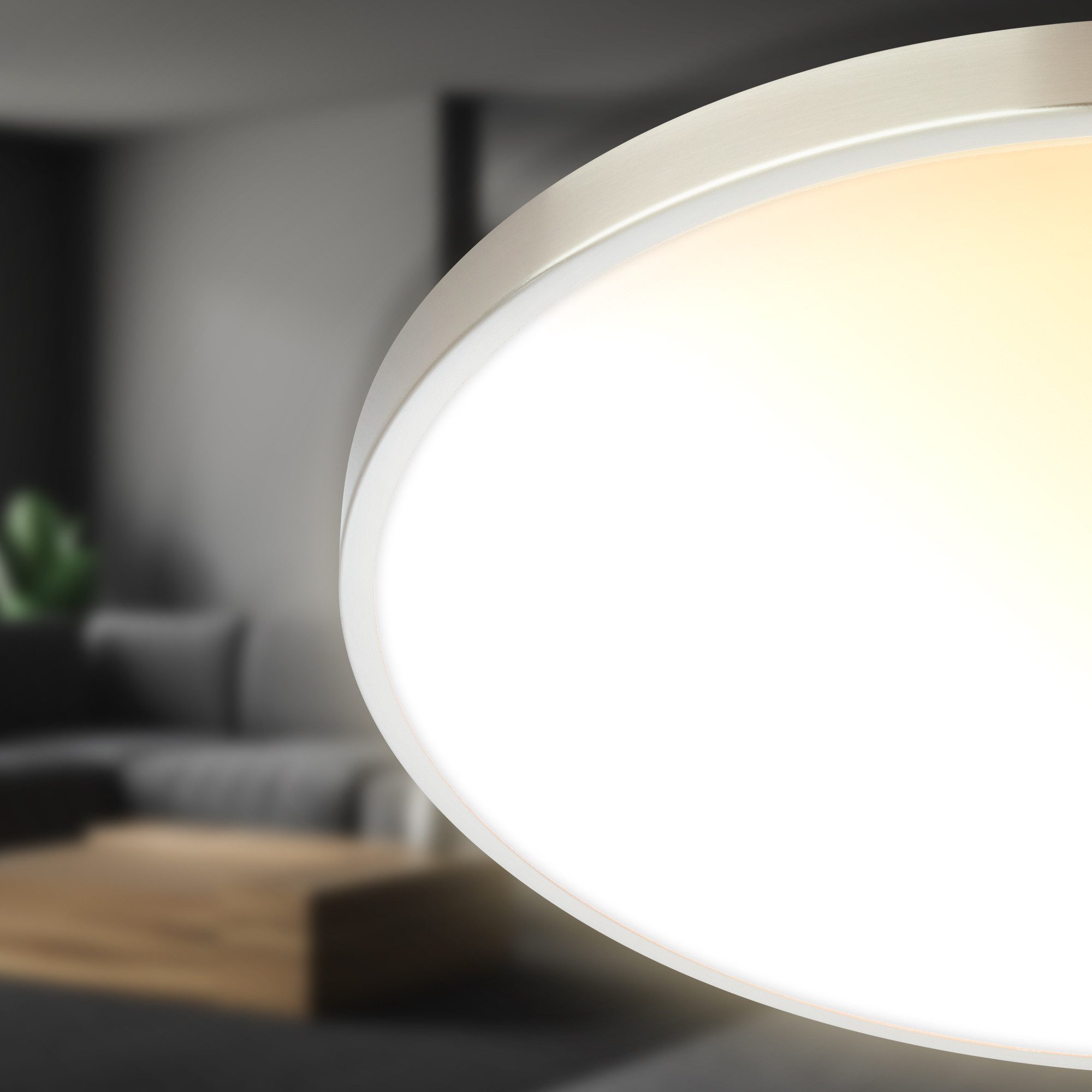 Briloner Leuchten Deckenleuchte FLAME Deckenlampe Aufbauleuchte, Farbtemperaturwechsel (CCT), LED fest integriert